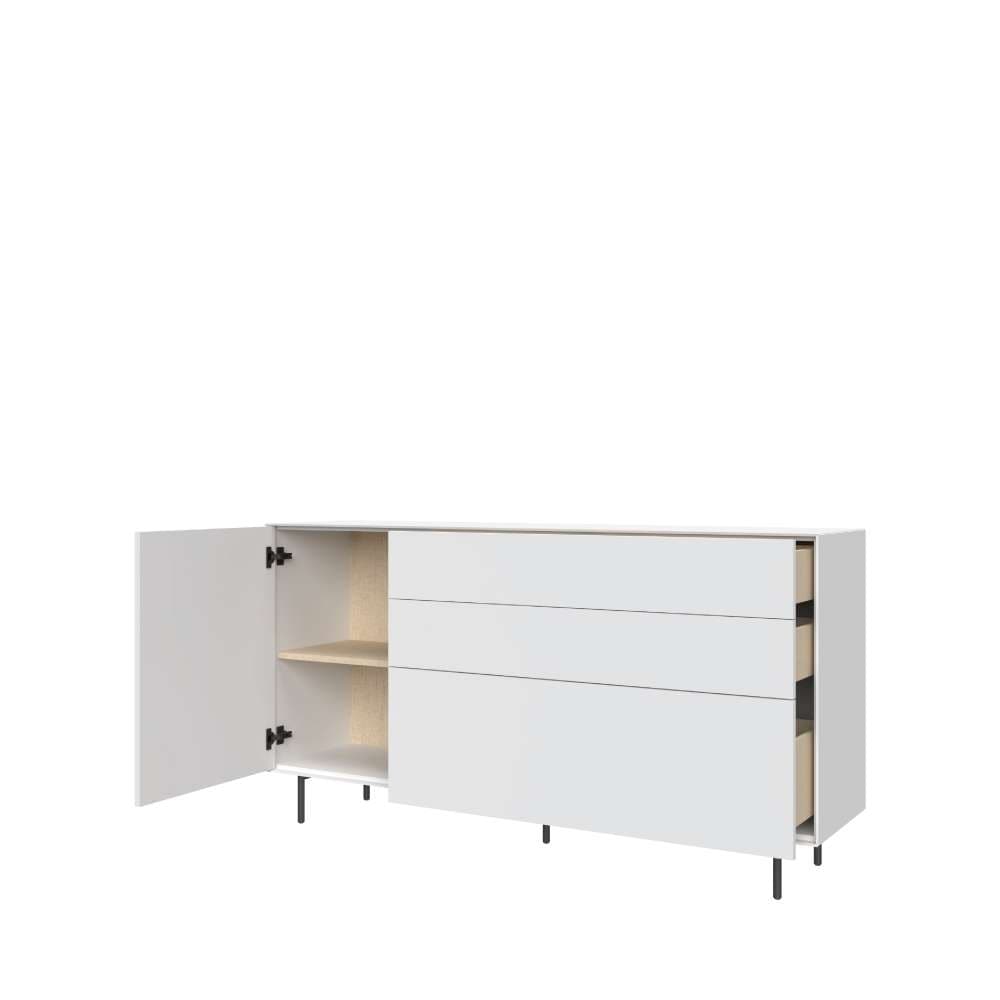 LeGer Home by Lena Gercke Sideboard »Essentials, Kommode, Anrichte, Kombikommode, Schrank mit Metallfüßen« Breite: 166 cm, UV lackiert, Push-to-open-Funktion