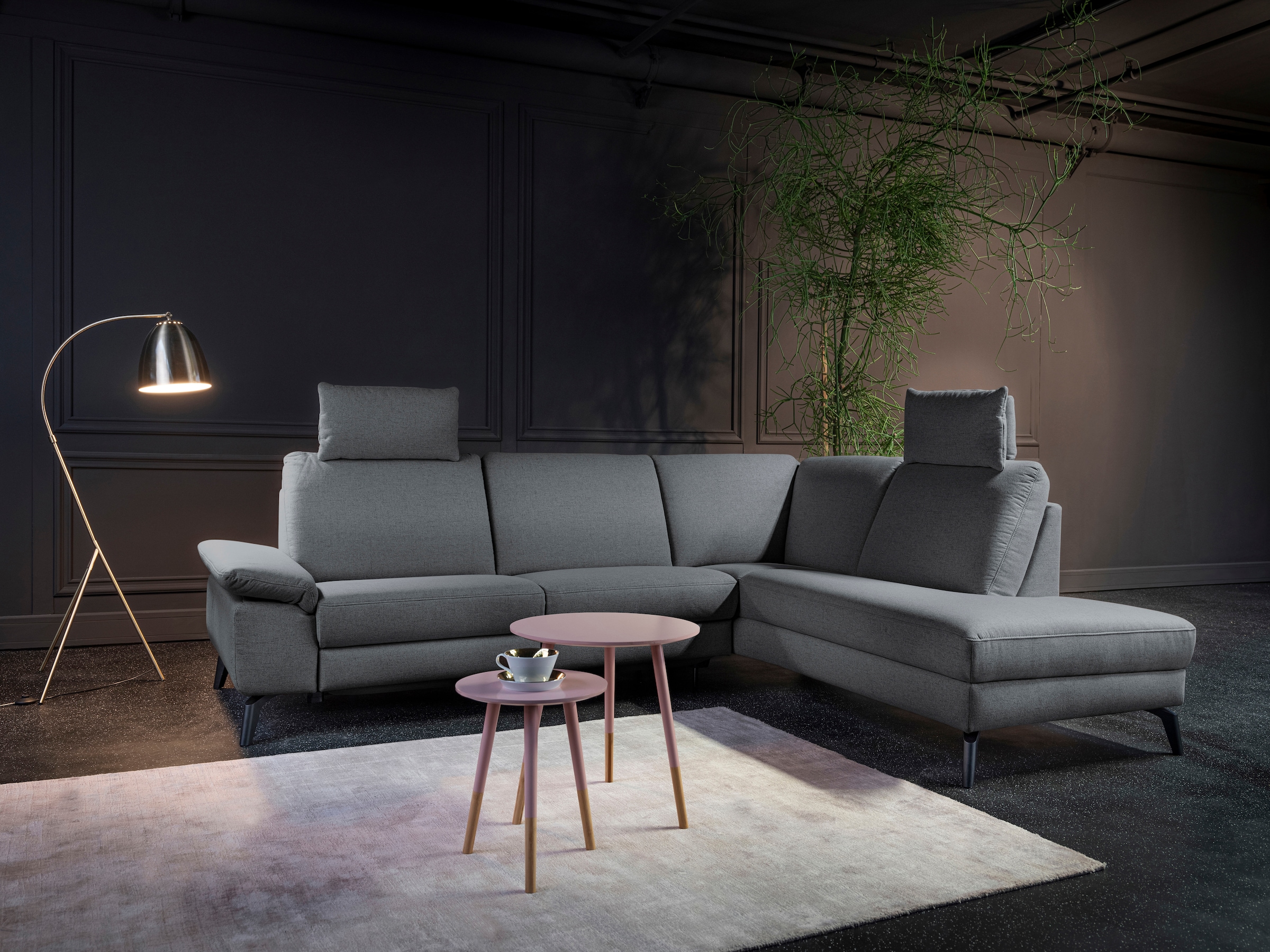 alina Ecksofa, inkl. Kopfstützen, wahlweise mit Relaxfunktion, Breite: 267 cm