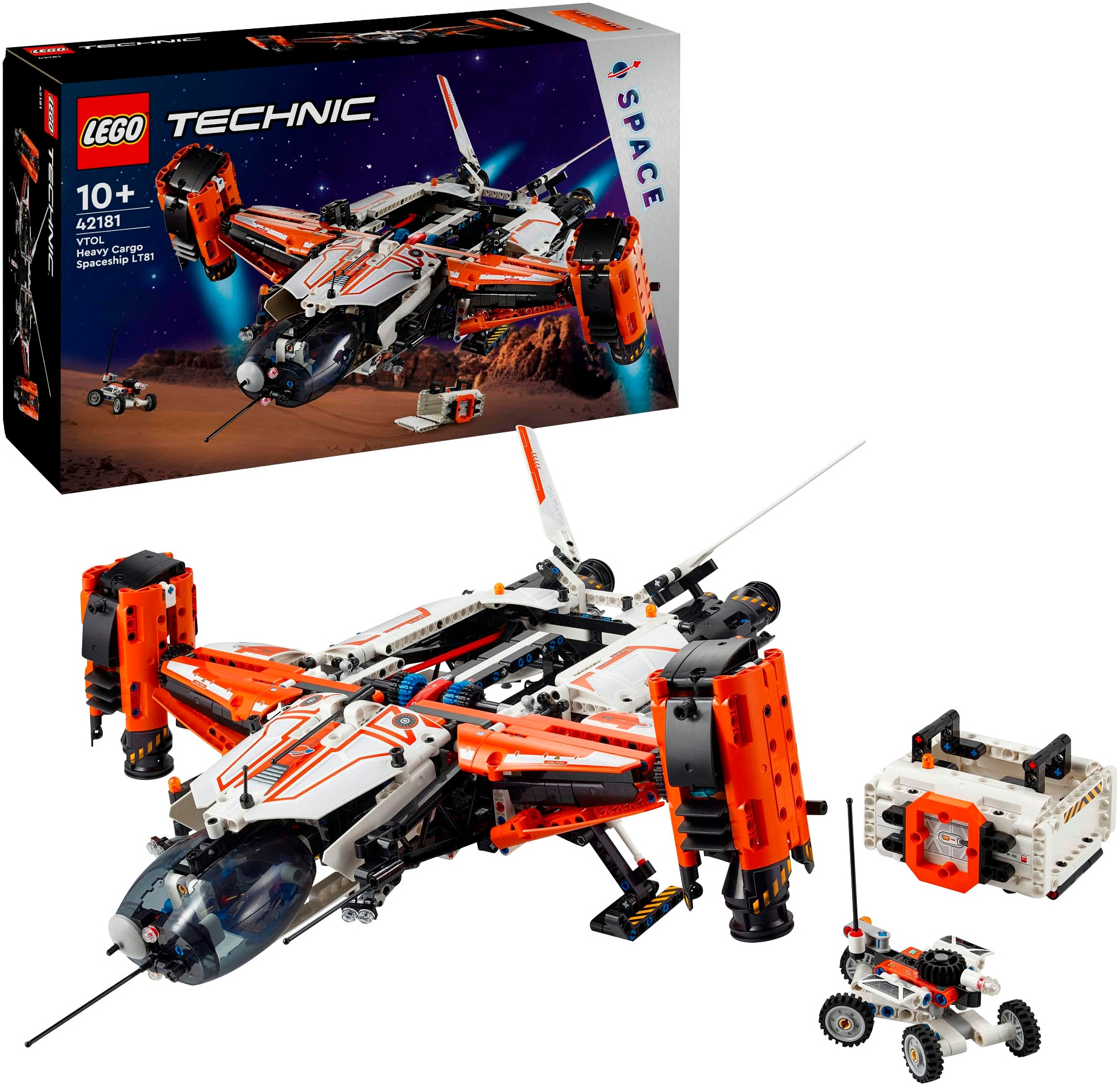 LEGO® Konstruktionsspielsteine »VTOL Schwerlastraumfrachter LT81 (42181), LEGO® Technic«, (1365 St.), Made in Europe