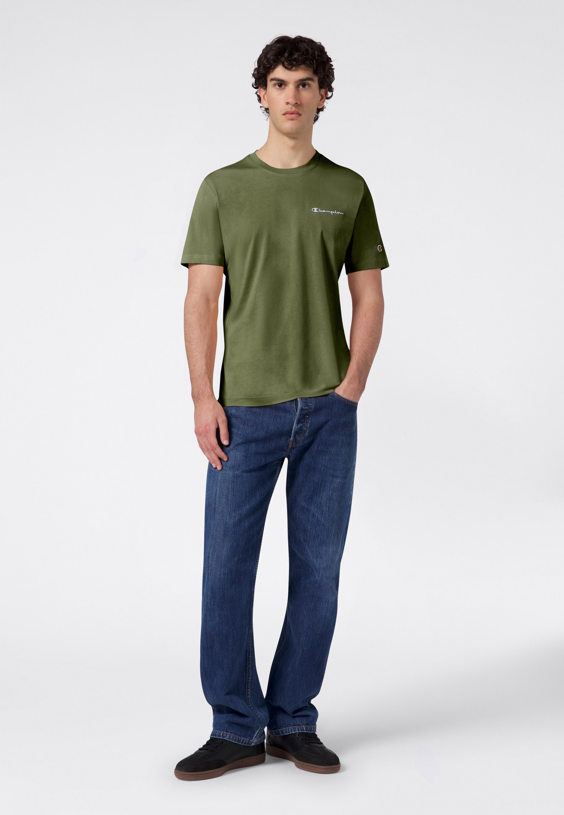 Champion T-Shirt »ICONS CONTRAST  SS Tee« Kurzarm, mit Rundhalsausschnitt, aus Baumwolle, sportlicher Schnitt