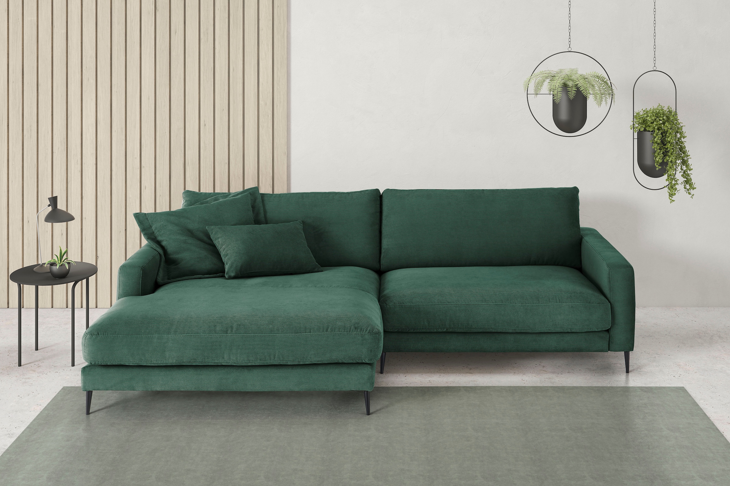 INOSIGN Ecksofa "Downtown, B/T/H: 272/190/84 cm L-Form" weicher Sitzkomfort günstig online kaufen