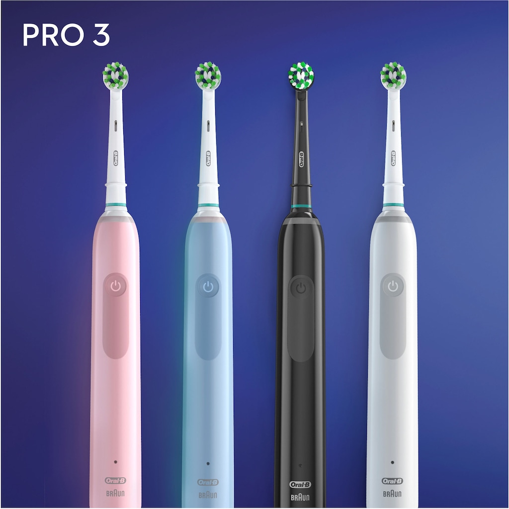 Oral-B Elektrische Zahnbürste »Pro 3 3000 Cross Action«, 1 St. Aufsteckbürsten