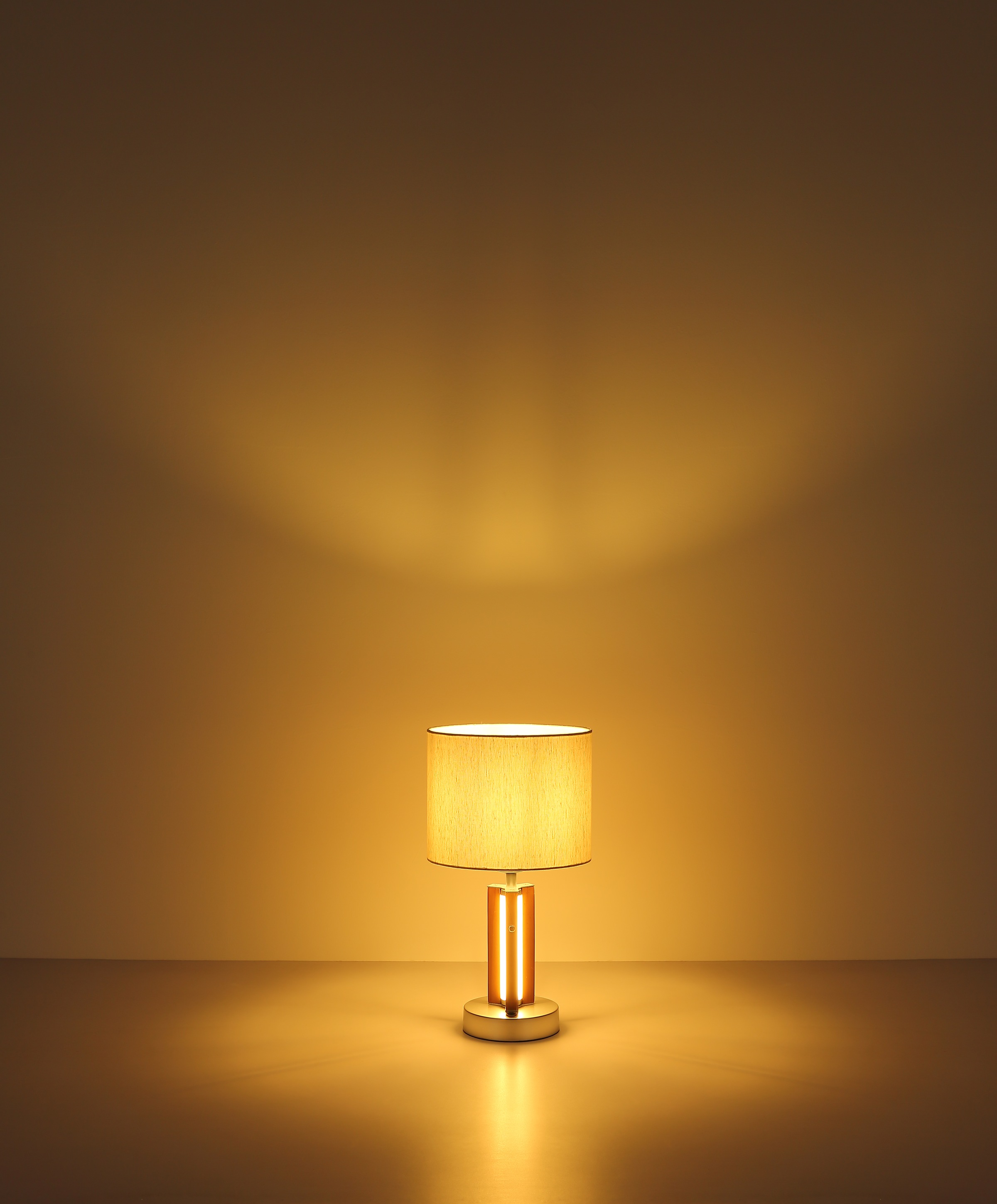 NOWA Tischleuchte »TAUGUS«, 1 flammig, Leuchtmittel E27 | ohne Leuchtmittel, Tischlampe, Textil, Touch Ein/Aus, Wohnbereich