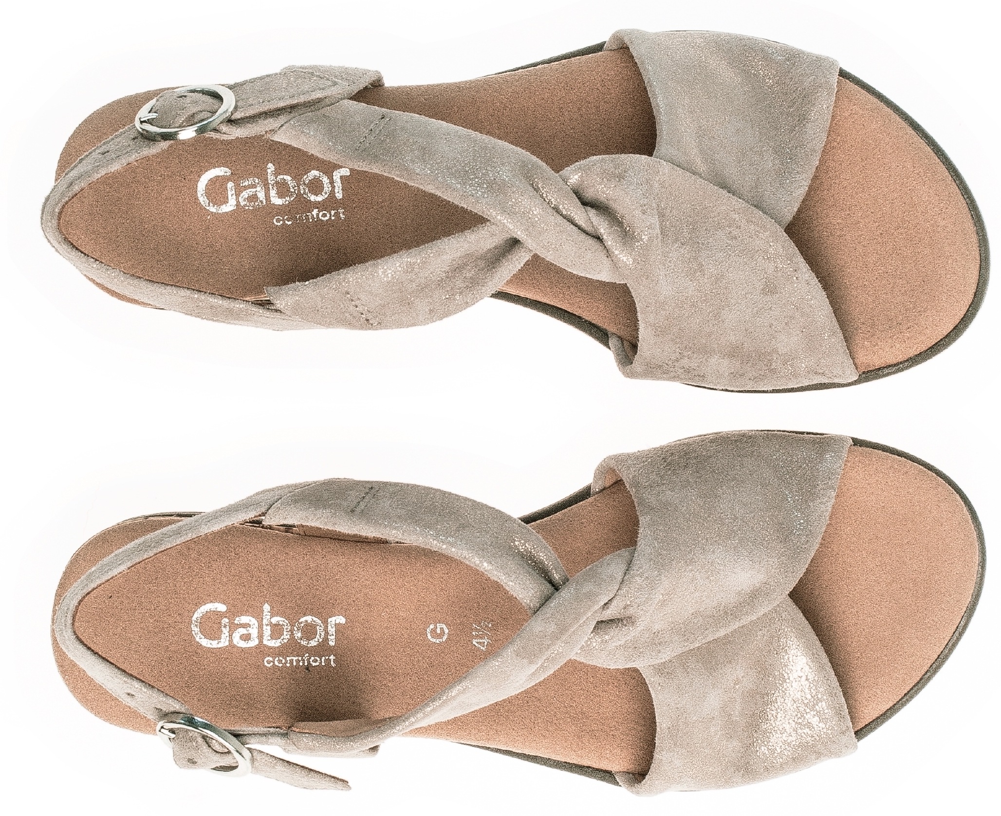 Keilsandalette GABOR "Keilsandalette", Damen, Gr. 35, beige, Schuhe 3