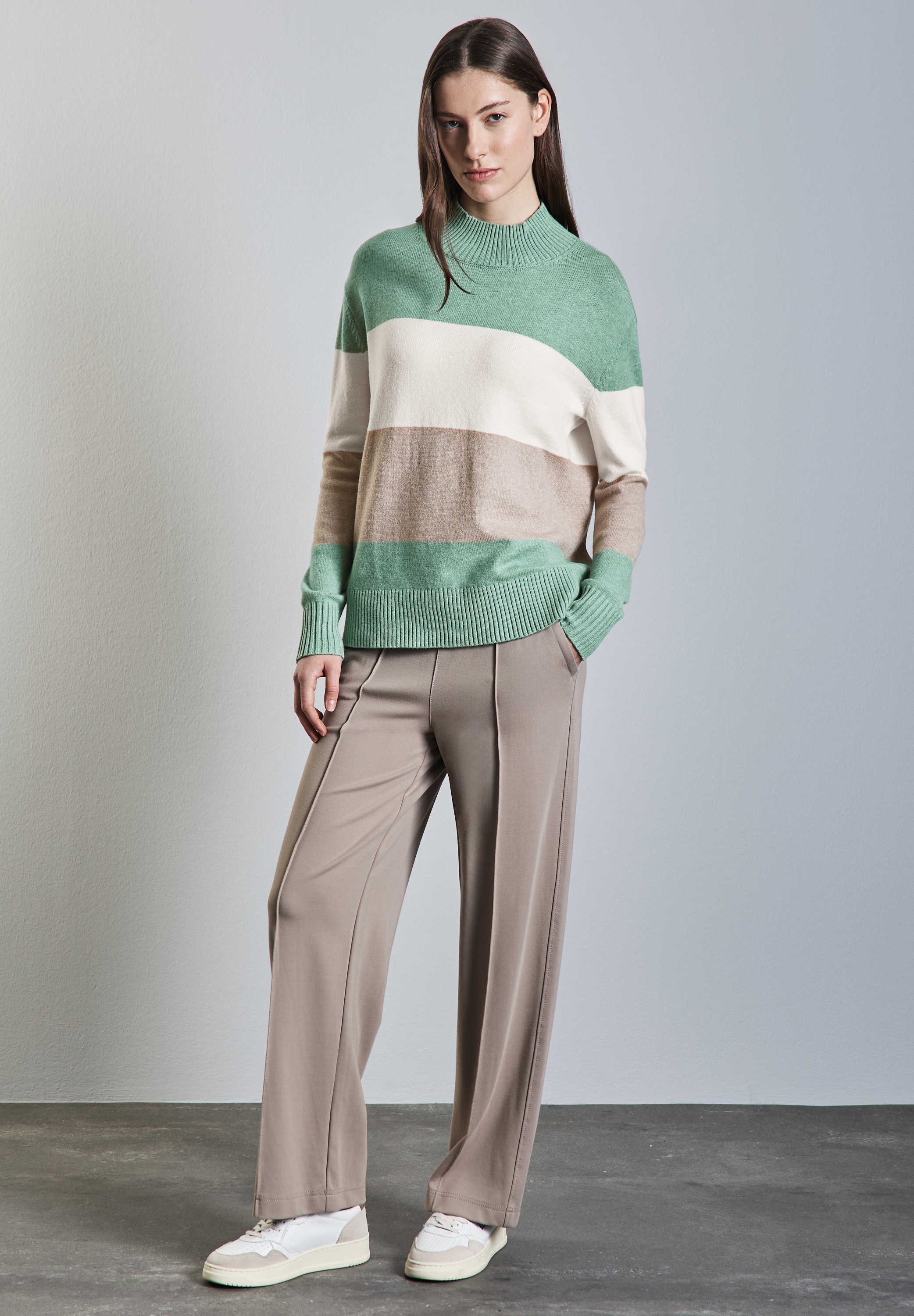 STREET ONE Strickpullover, aus softem Materialmix