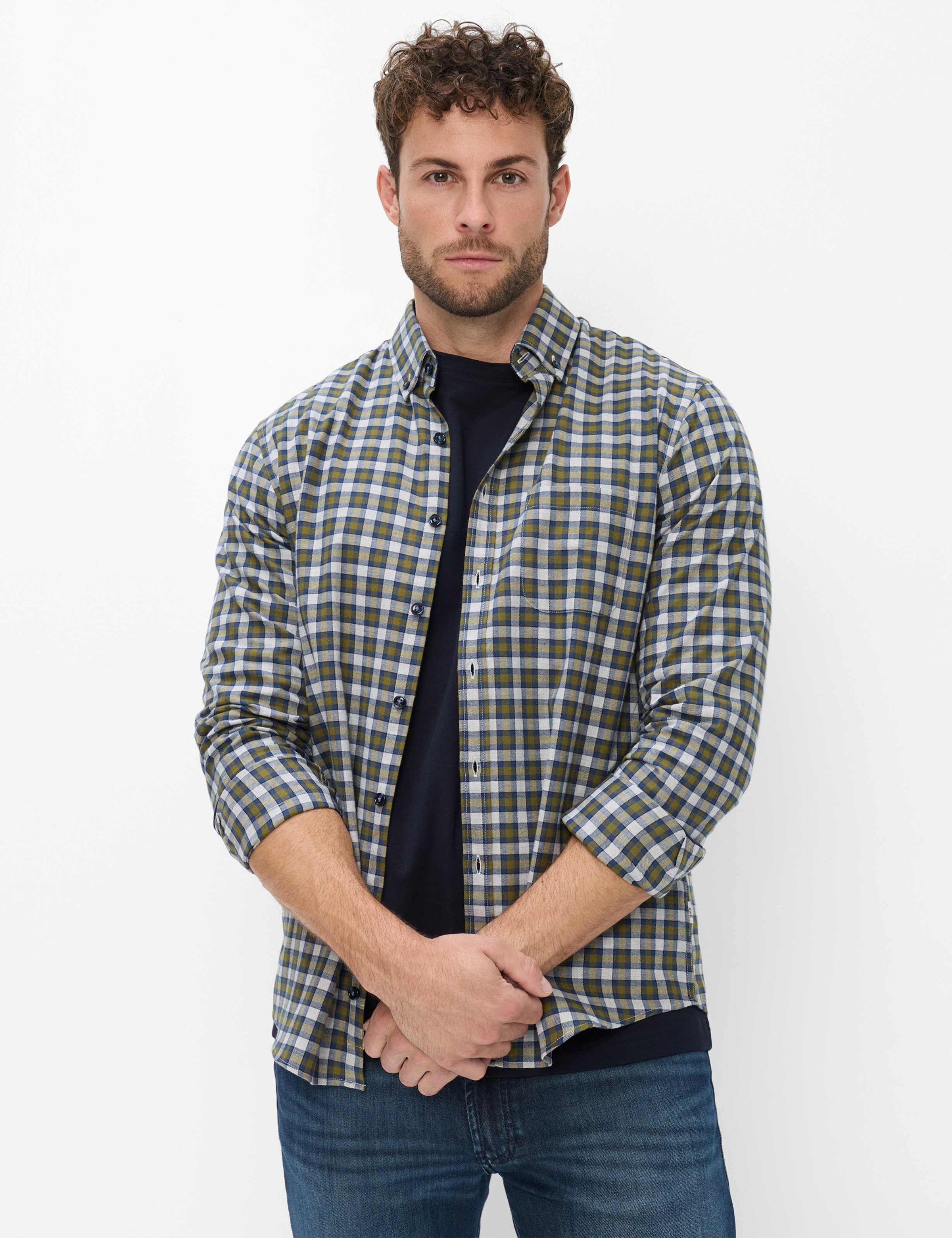 Brax Businesshemd »Style DANIEL« Flanell: Herrenhemd aus reiner Baumwolle