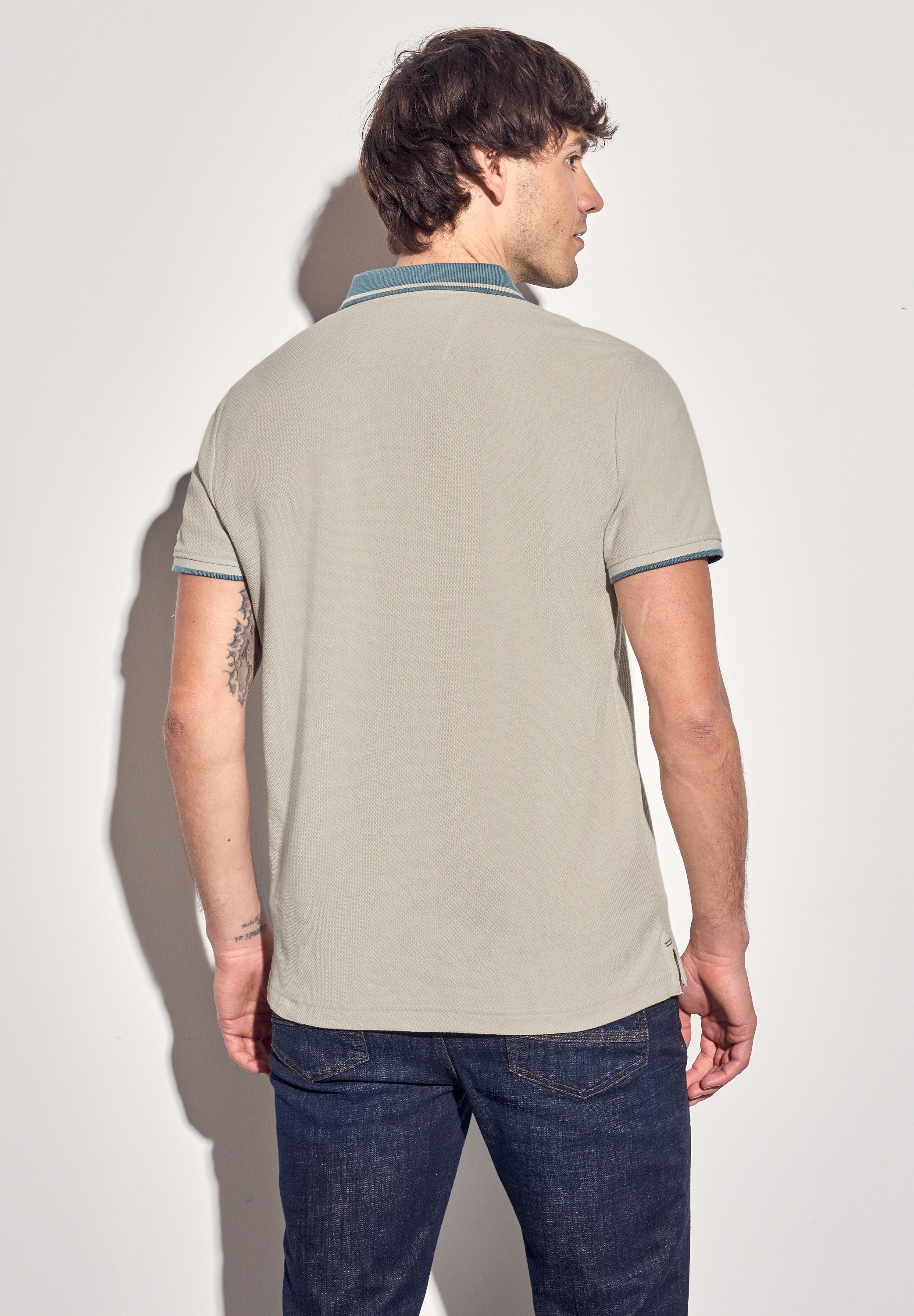STREET ONE MEN Poloshirt, mit Kontrastdetails günstig online kaufen