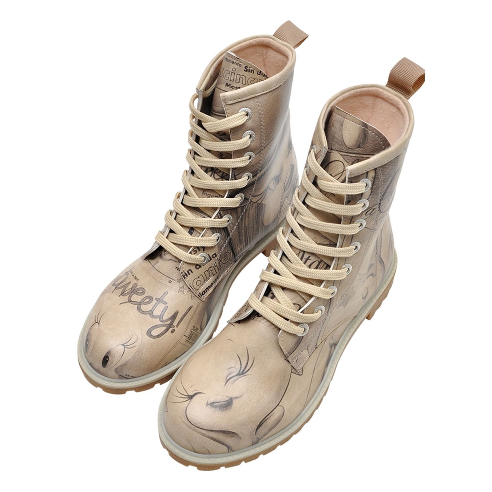 DOGO Schnürboots "Boots Tweety Sketch Damen Boots / Female", Vegan günstig online kaufen