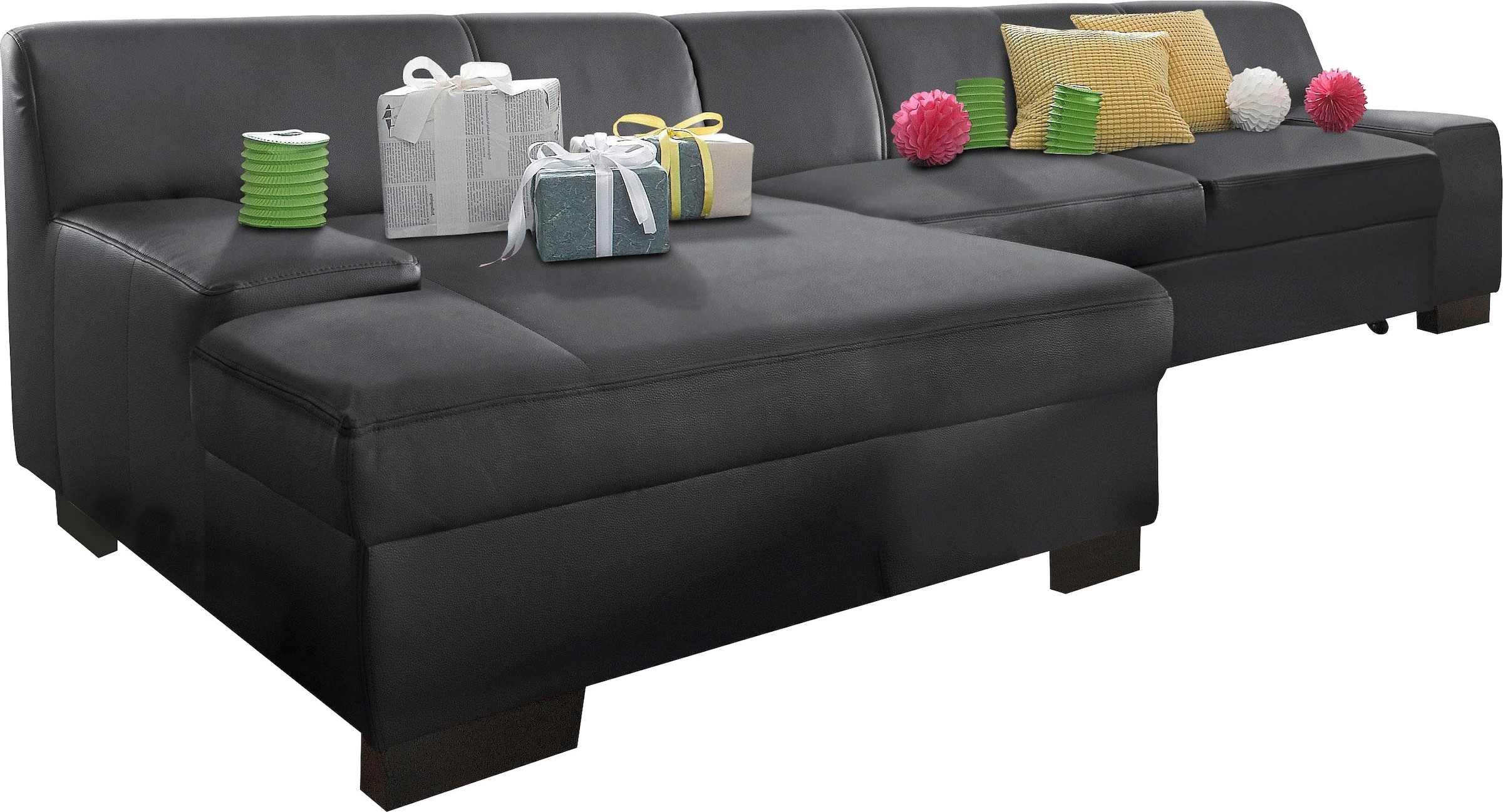DOMO collection Ecksofa "Norma Top, elegant und modern, flache Armlehnen, k günstig online kaufen