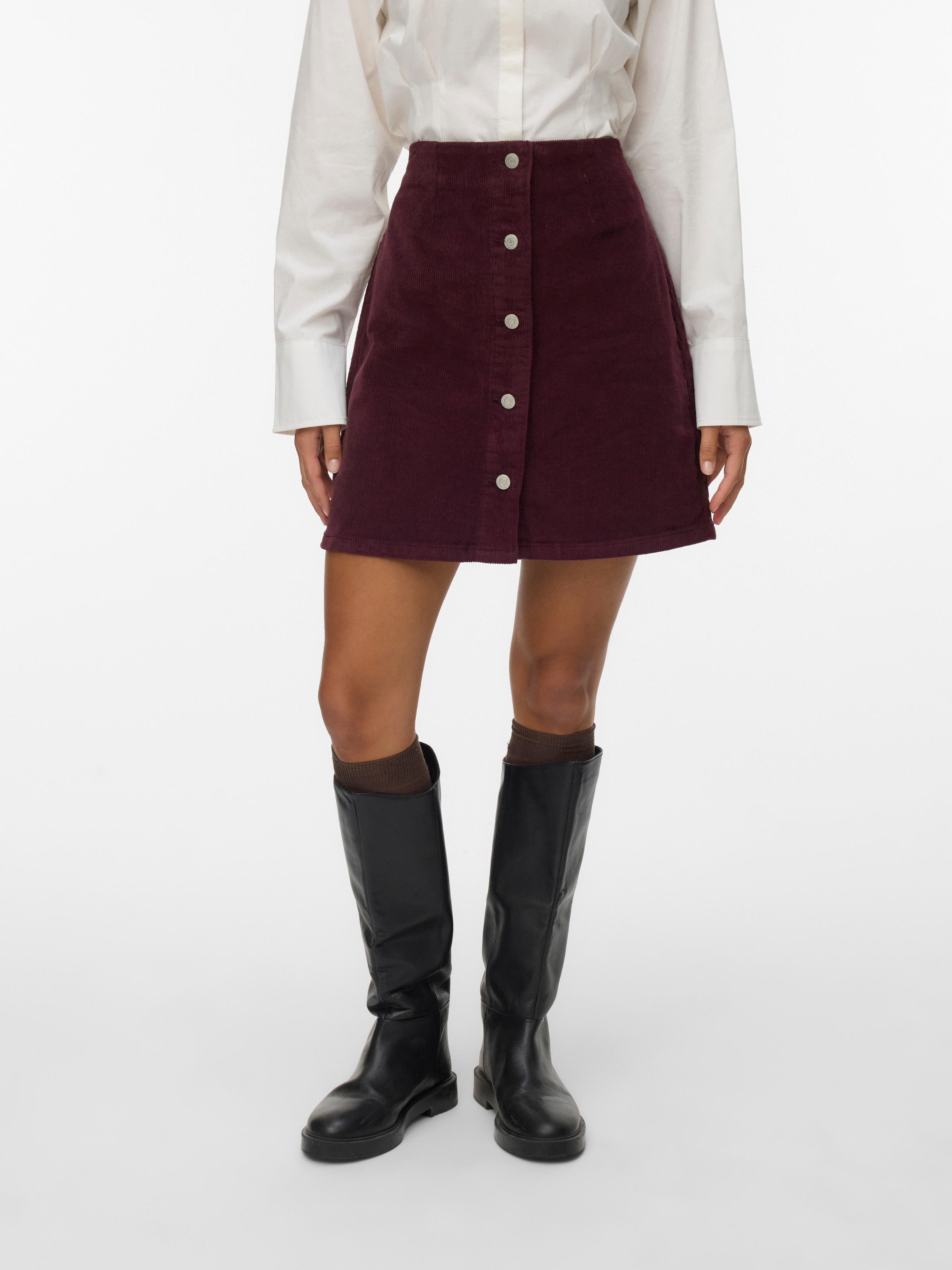 Vero Moda Cordrock "VMETTA HR SHORT CORD SKATER SKIRT NOOS" günstig online kaufen