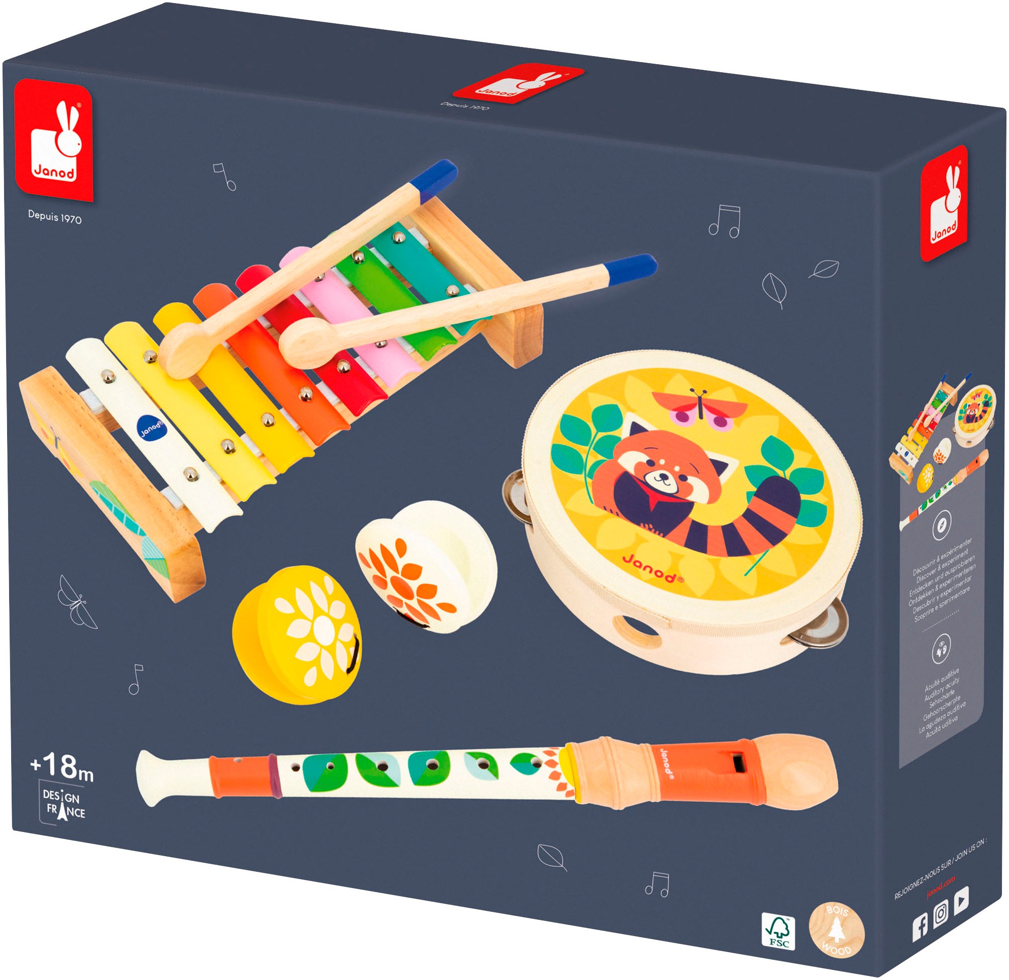 Janod Spielzeug-Musikinstrument »Musik-Set - Gioia«, FSC®- schützt Wald - weltweit