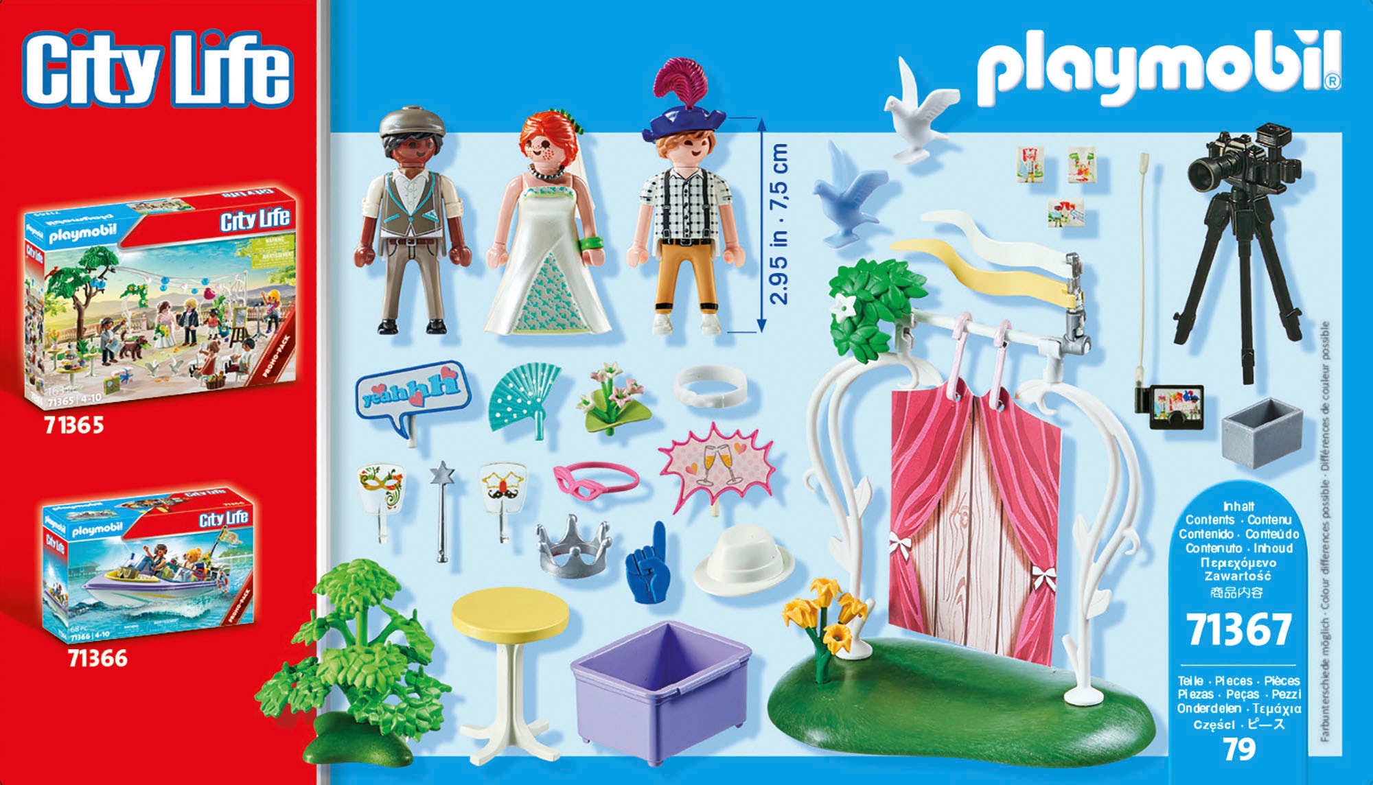 Playmobil® Konstruktions-Spielset »Hochzeits Fotobox (71367), City Life«, (79 St.)