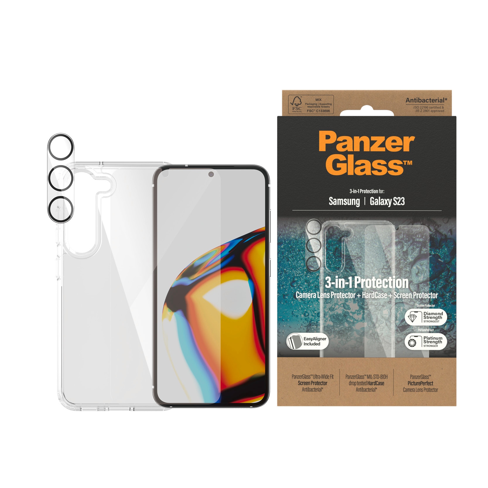 Backcover »Set: HardCase + Screen Protector - Samsung Galaxy S23«