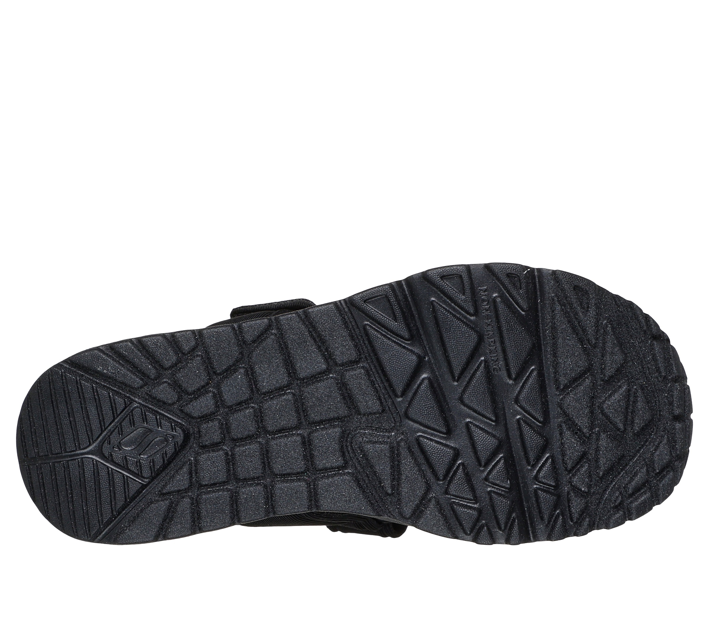 Sandale SKECHERS "UNO LITE SANDAL-SUNNY STAND", Mädchen, Gr. 34, schwarz, Textil, unifarben, Schuhe Sandale, Sommerschuh mit Plateausohle, Größenschablone zum Download 2