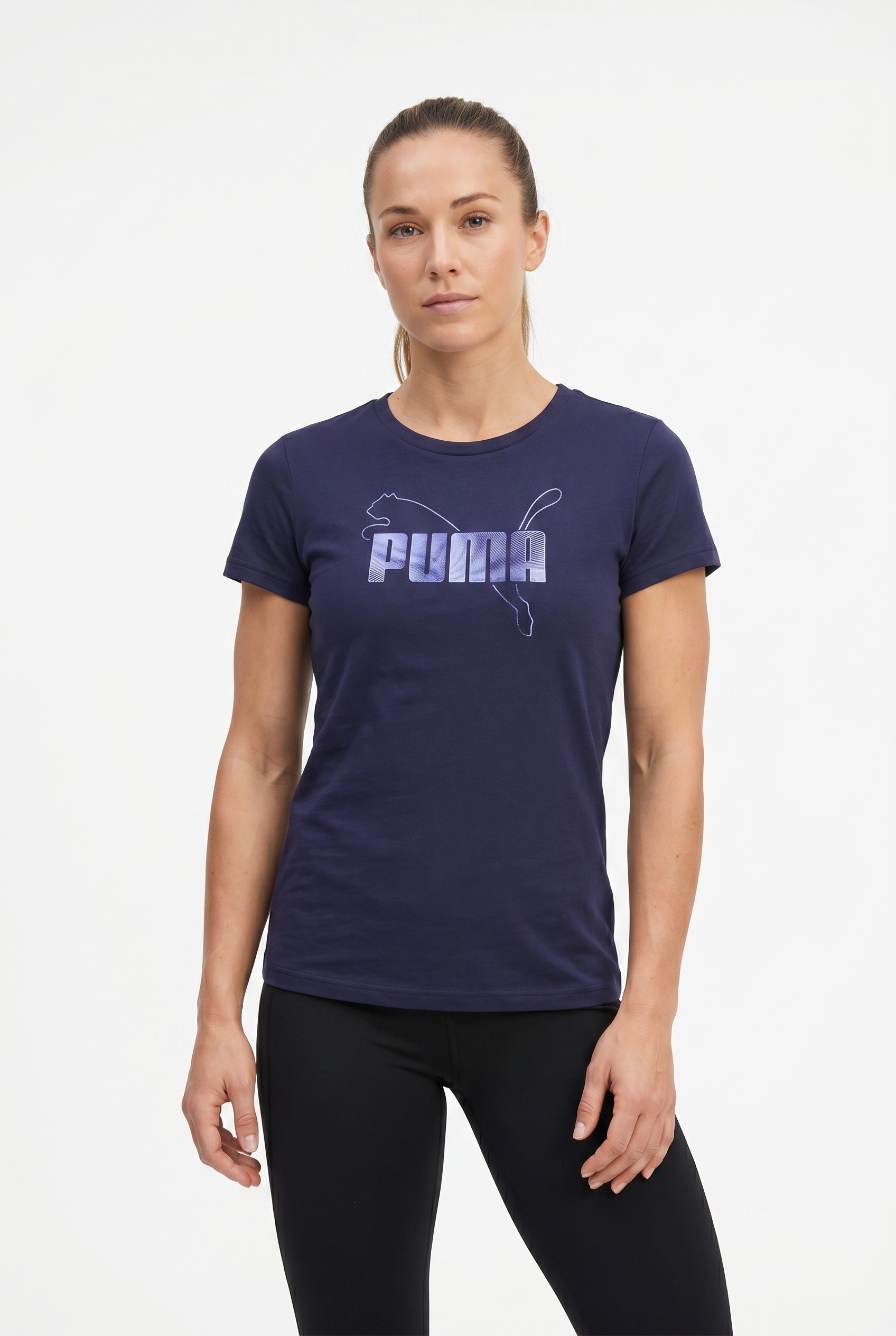 PUMA T-Shirt "ESS LOGO LAB METALLIC TEE" Regular Fit, mit Rundhalsausschnitt, aus Baumwolle