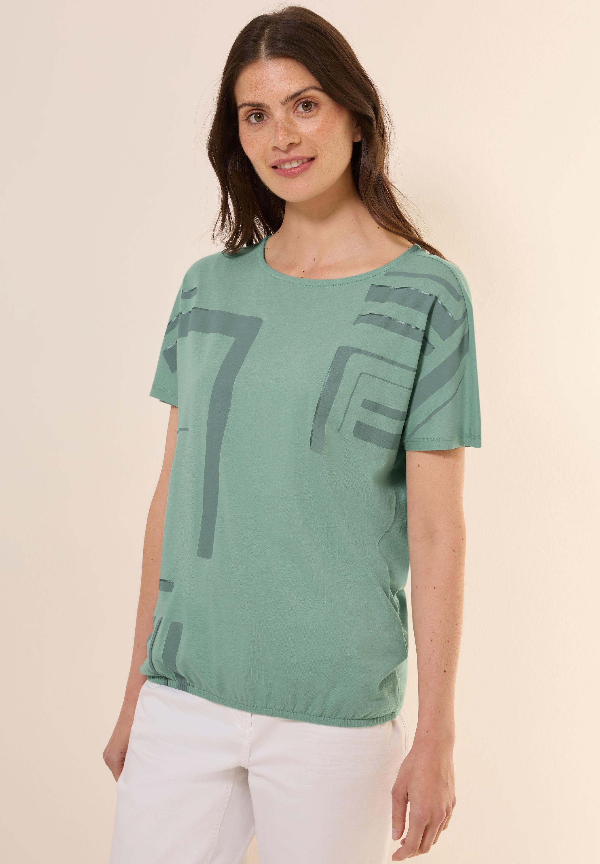 Cecil T-Shirt mit U-Boot-Ausschnitt günstig online kaufen