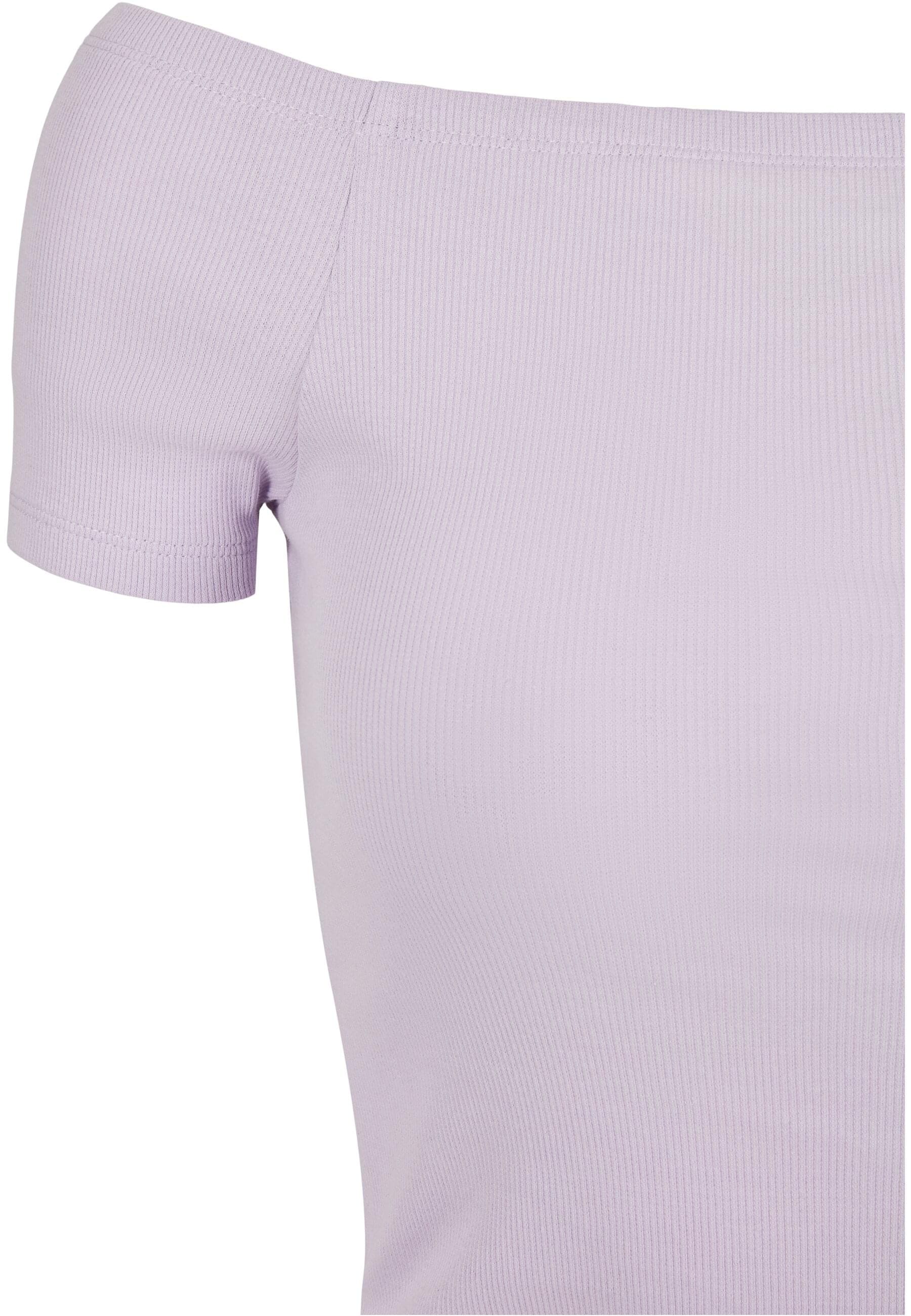 URBAN CLASSICS T-Shirt »Urban Classics Damen Ladies Off Shoulder Rib Tee«, (1 tlg.)
