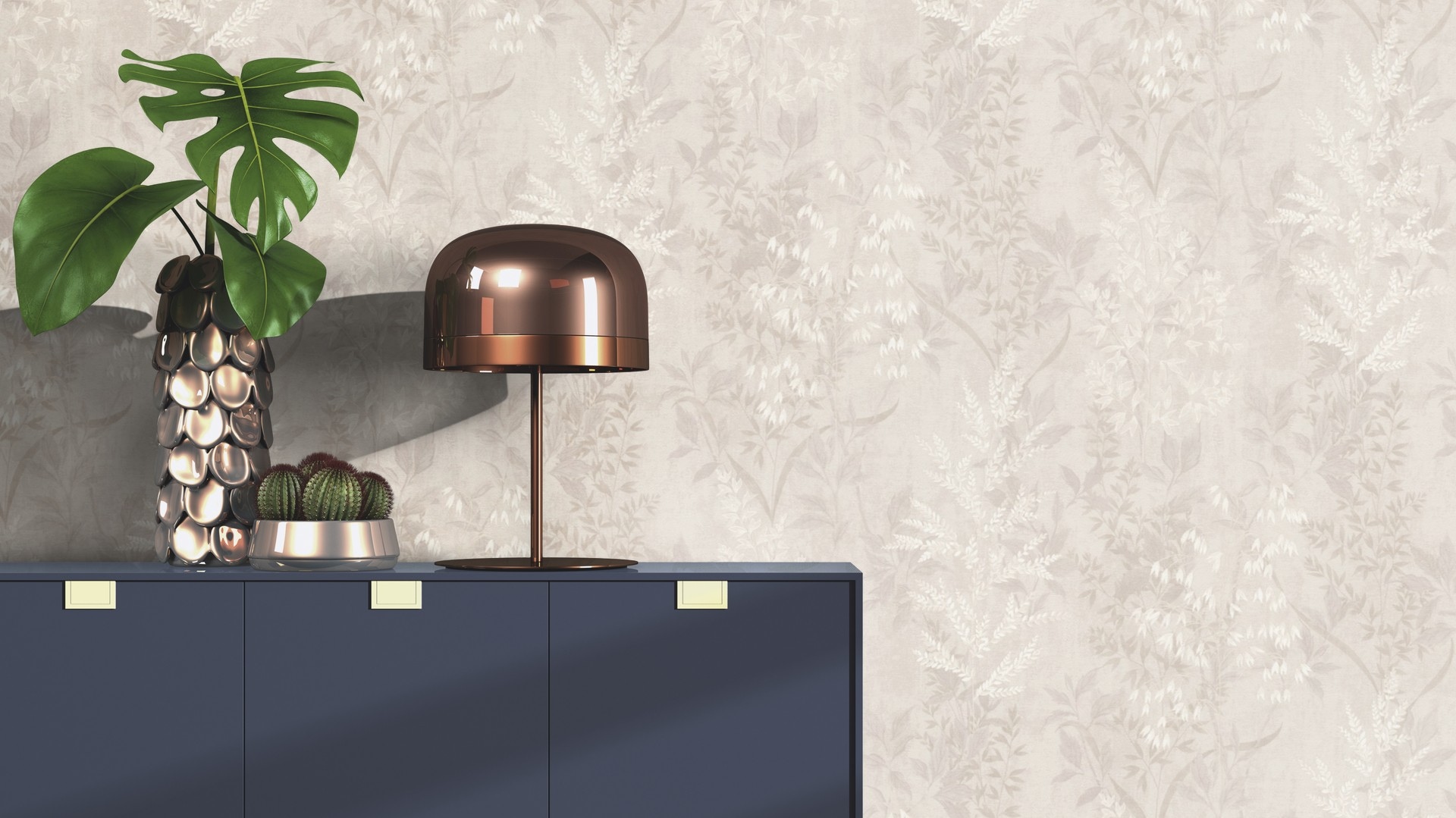 Rasch Papiertapete "mit Blattranken" botanisch strukturiert Blätter günstig online kaufen