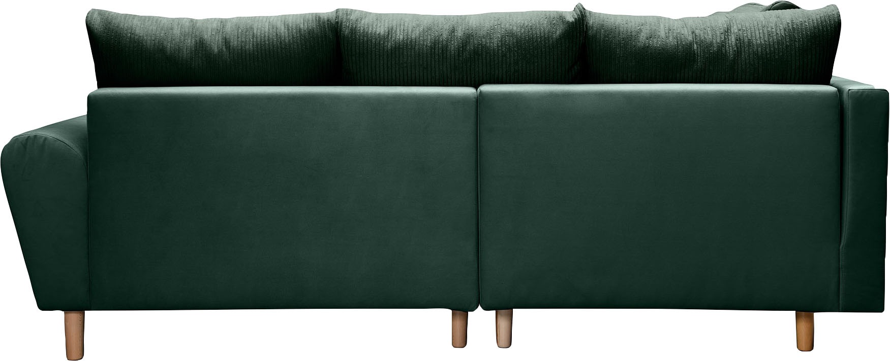 Thumbnail - Home affaire Ecksofa "Rice L-Form, B: 223 cm" Set: Sofa & Hocker, mit 3 Zierkissen, Federkern