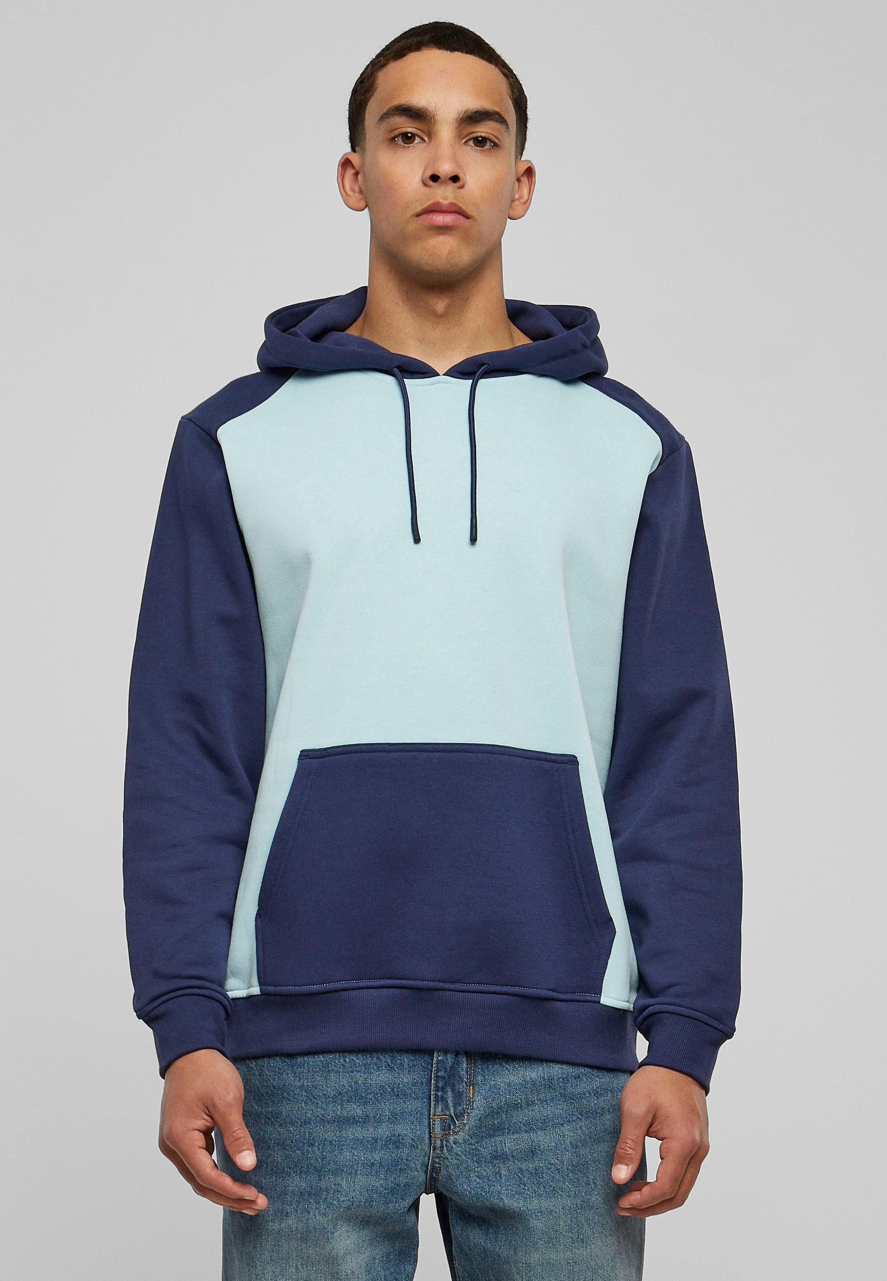 URBAN CLASSICS Sweater »Urban Classics Herren 2-Tone Fake Raglan Hoody«, (1 tlg.)