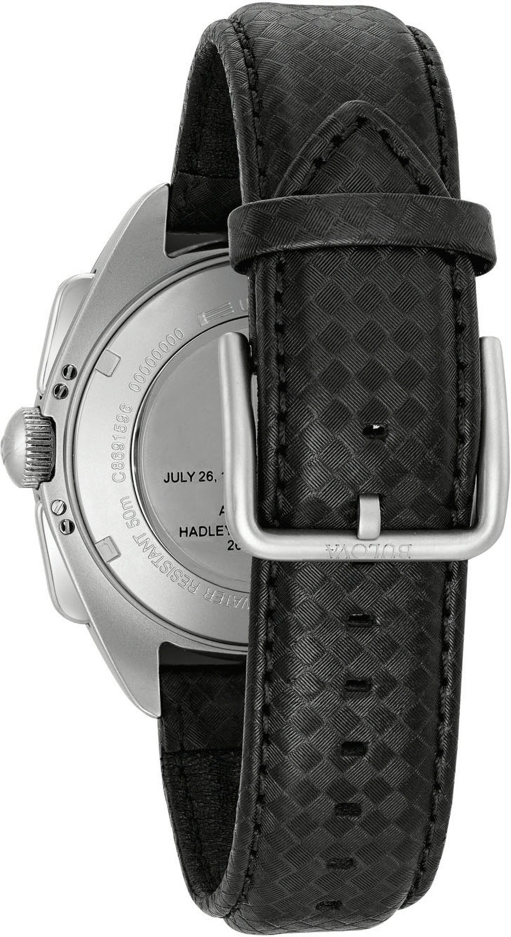 Bulova Chronograph »Lunar Pilot«, Quarzuhr, Armbanduhr, Herrenuhr, Lederarmband, analog, Tag