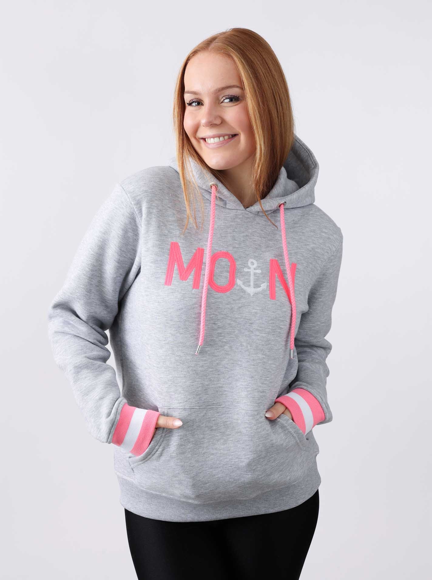 Zwillingsherz Hoodie ""Rahel"", Kontrastbündchen, Kängurutasche, Langarm, K günstig online kaufen