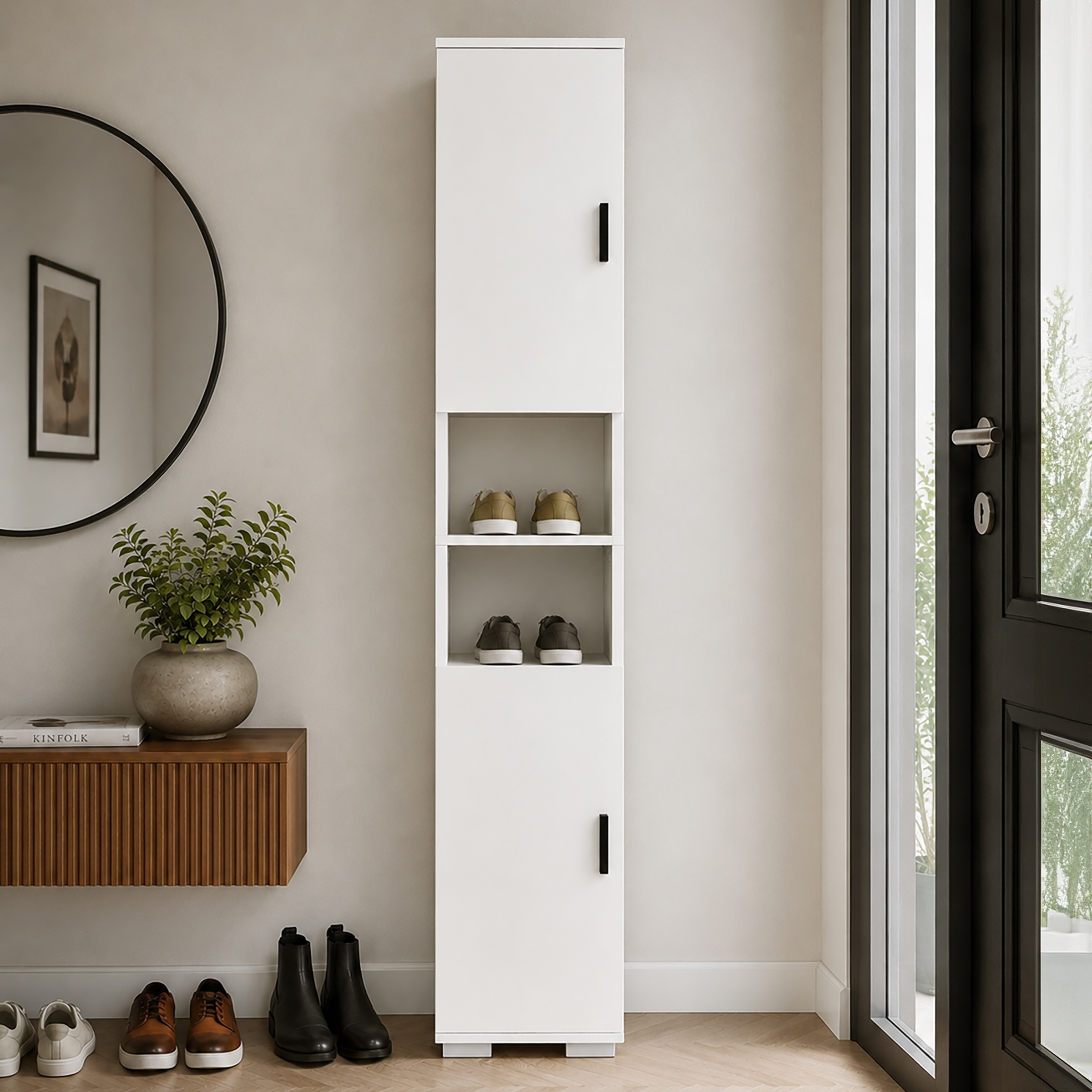 VCM Schuhschrank »Holz schmaler Schuhschrank Dielenmöbel Gados  M« 1 Stk. tlg.