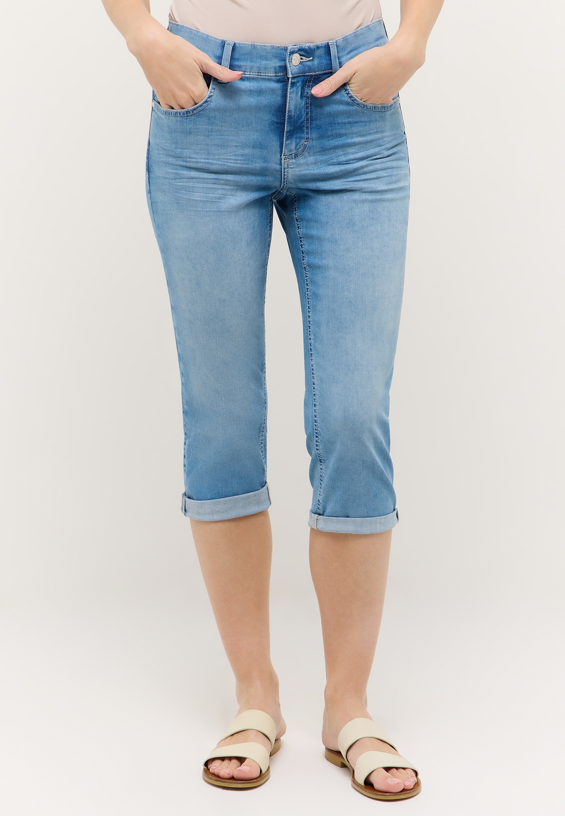 ANGELS Caprijeans "CICI TURN UP" mit Stretch und Aufschlag