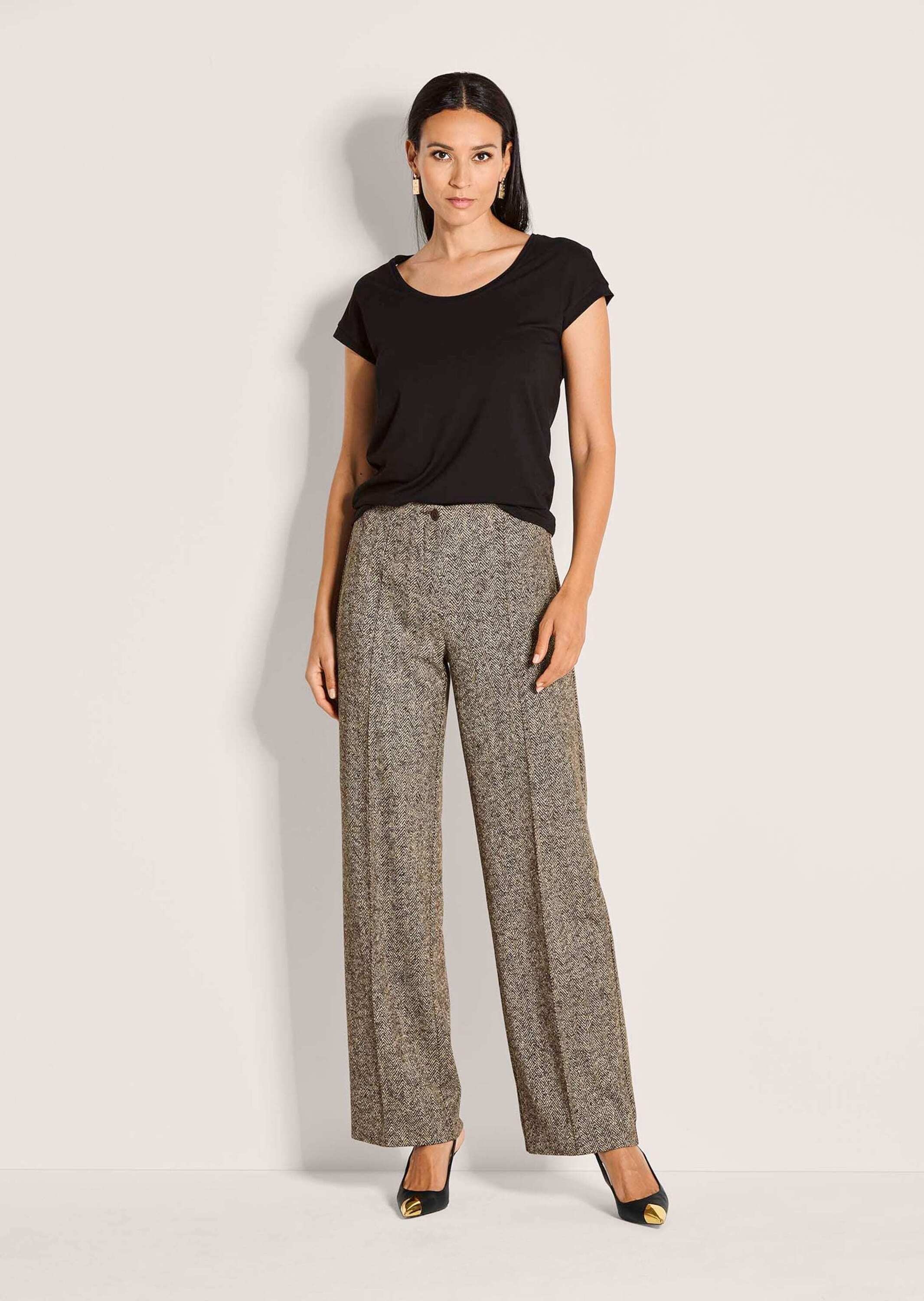 MADELEINE Bügelfaltenhose "Palazzohose Palazzohose mit weitem Bein" günstig online kaufen