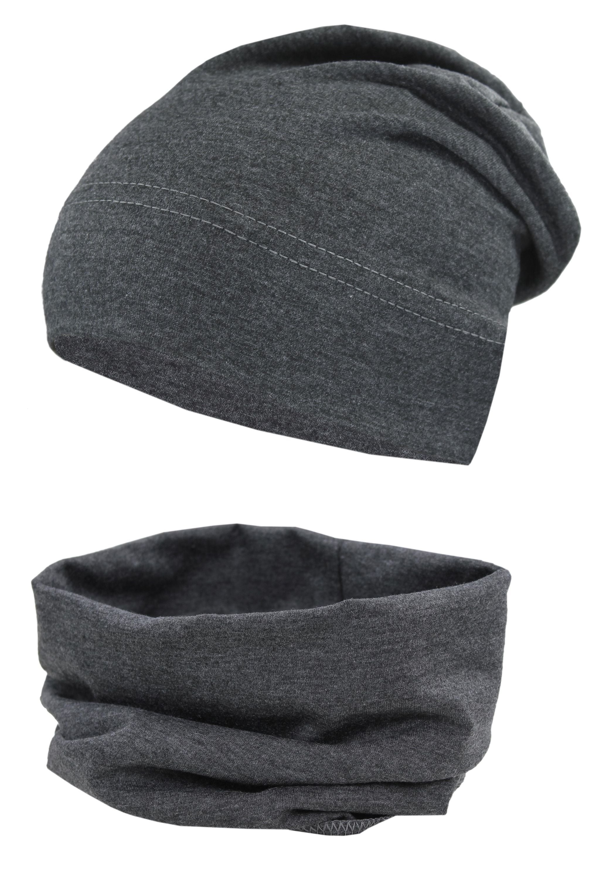 TupTam Beanie "Mütze Jungen Beanie Mütze und Schlauchschal 2er Set"