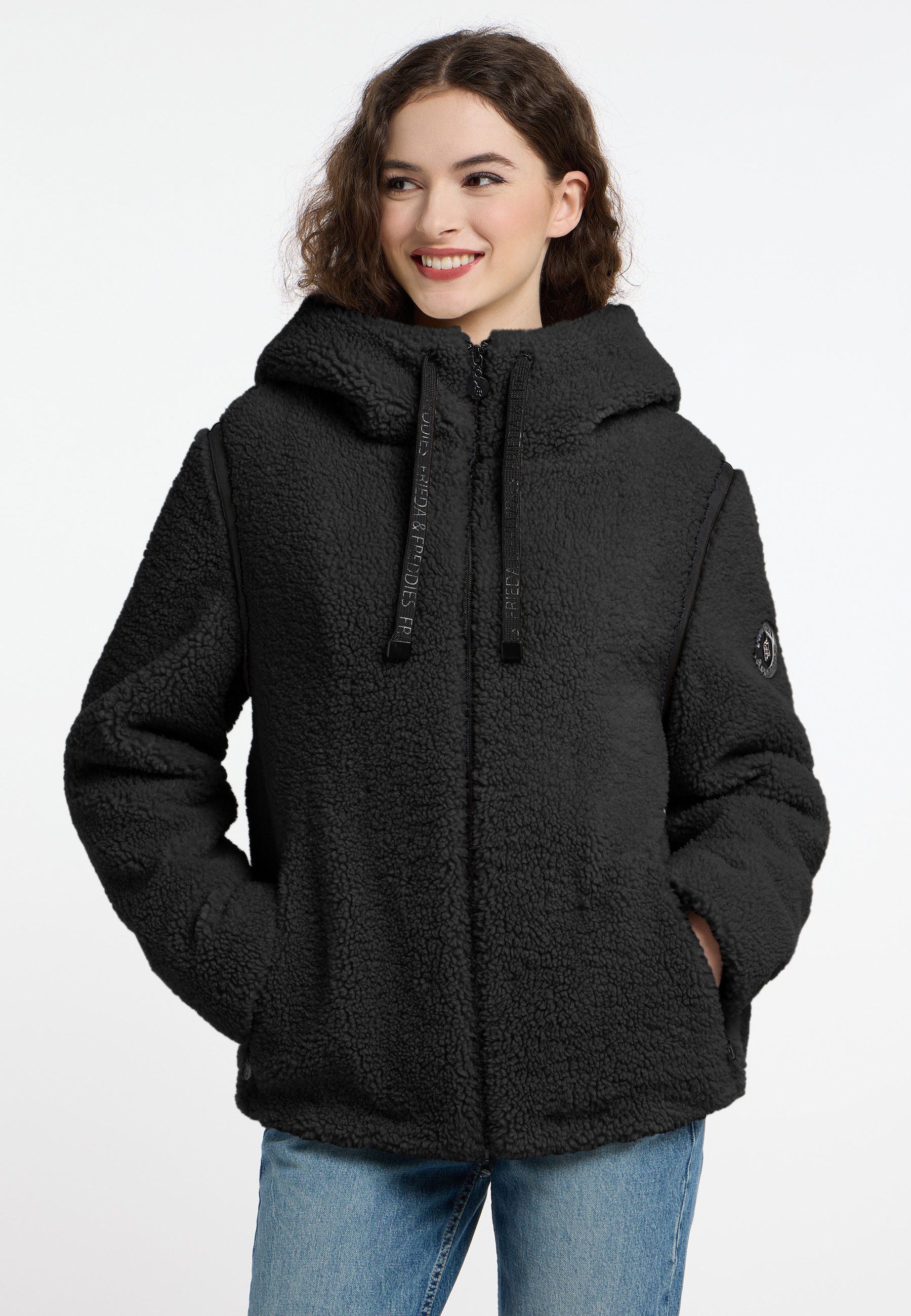 Black Friday Frieda Freddies Outdoorjacke Fake Fur Jacket mit ReiBverschluss BAUR