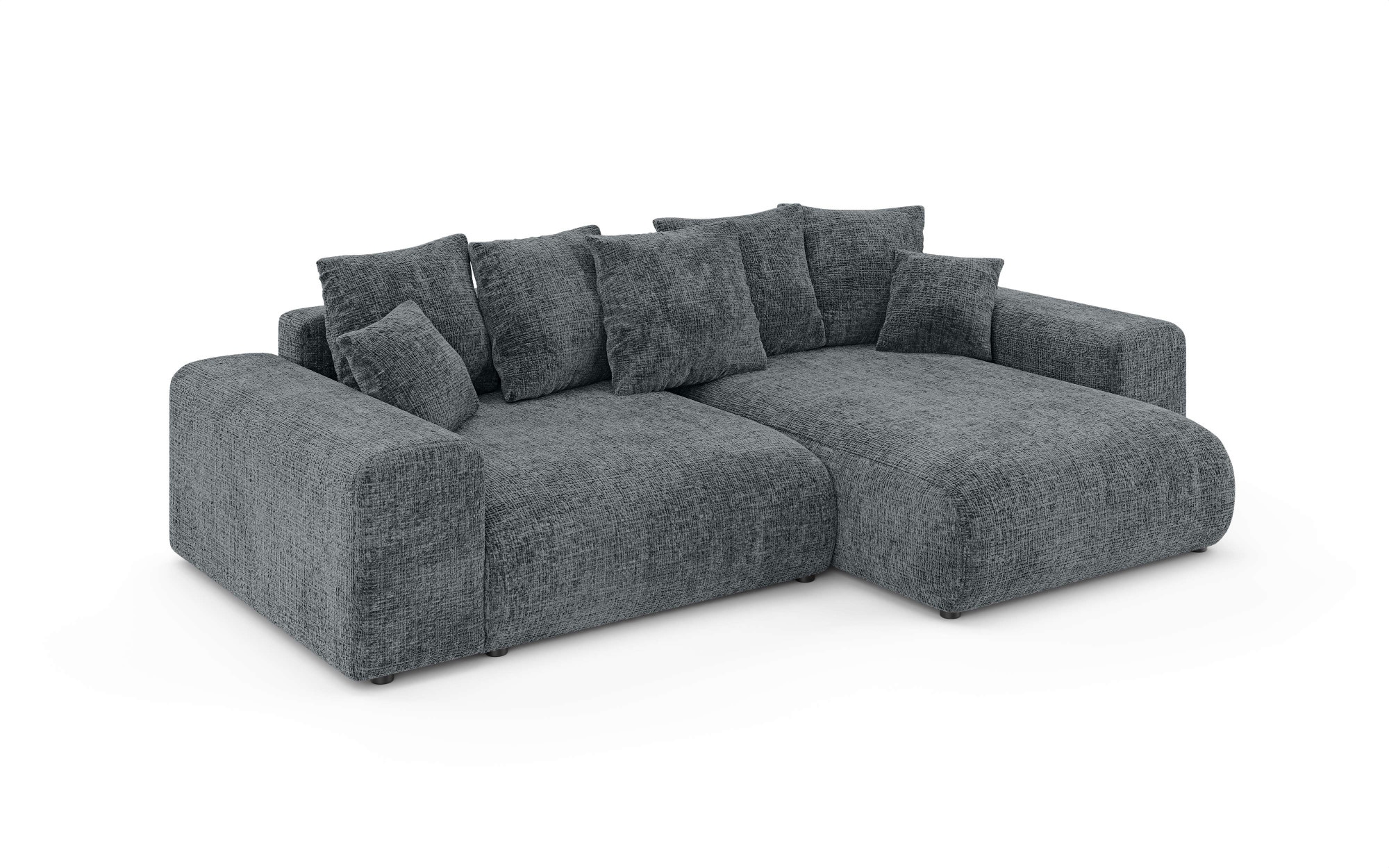 Home affaire Ecksofa »LAKESIDE mit Bettfunktion und Bettkasten, B/T/H 257/166/84 cm«, L-Form, Recamiere beidseitig montierbar, mit Wellenunterfederung