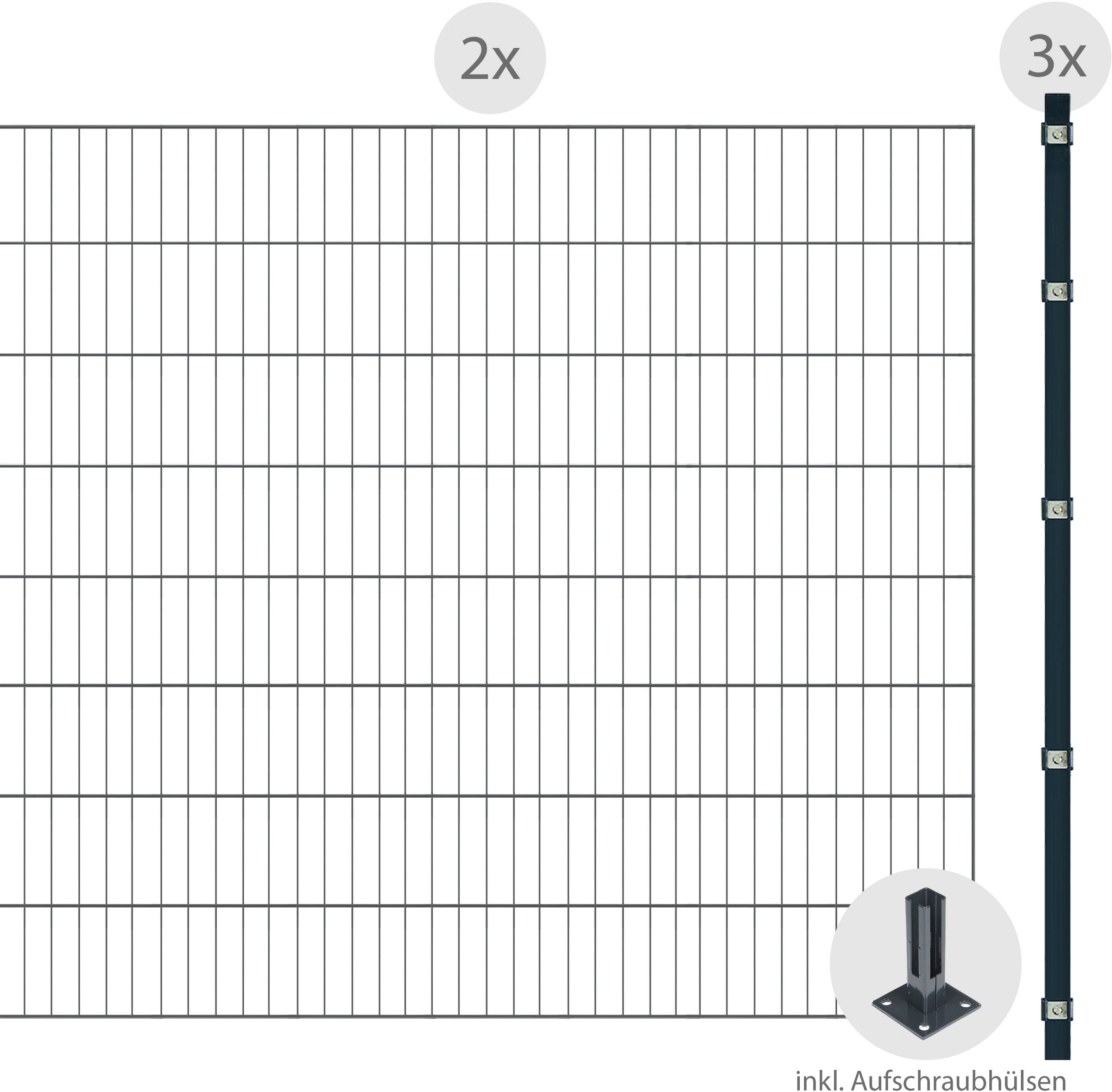 Arvotec Einstabmattenzaun "ESSENTIAL 160 zum Aufschrauben", Zaunhöhe 160 cm günstig online kaufen