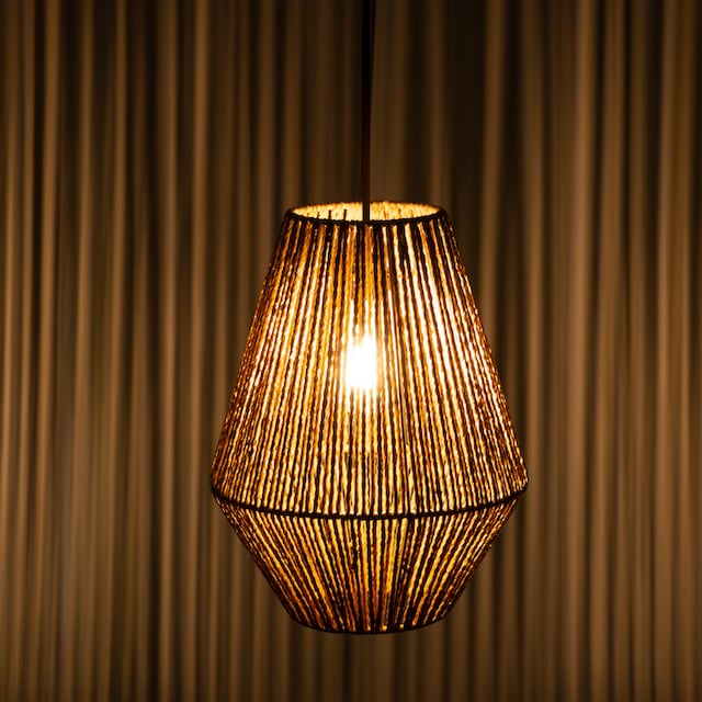 Paco Home Pendelleuchte »Pablo«, 1 flammig-flammig, LED Pendellampe E27,  Optik Boho Korb Wohnzimmer Esszimmer Flur | BAUR