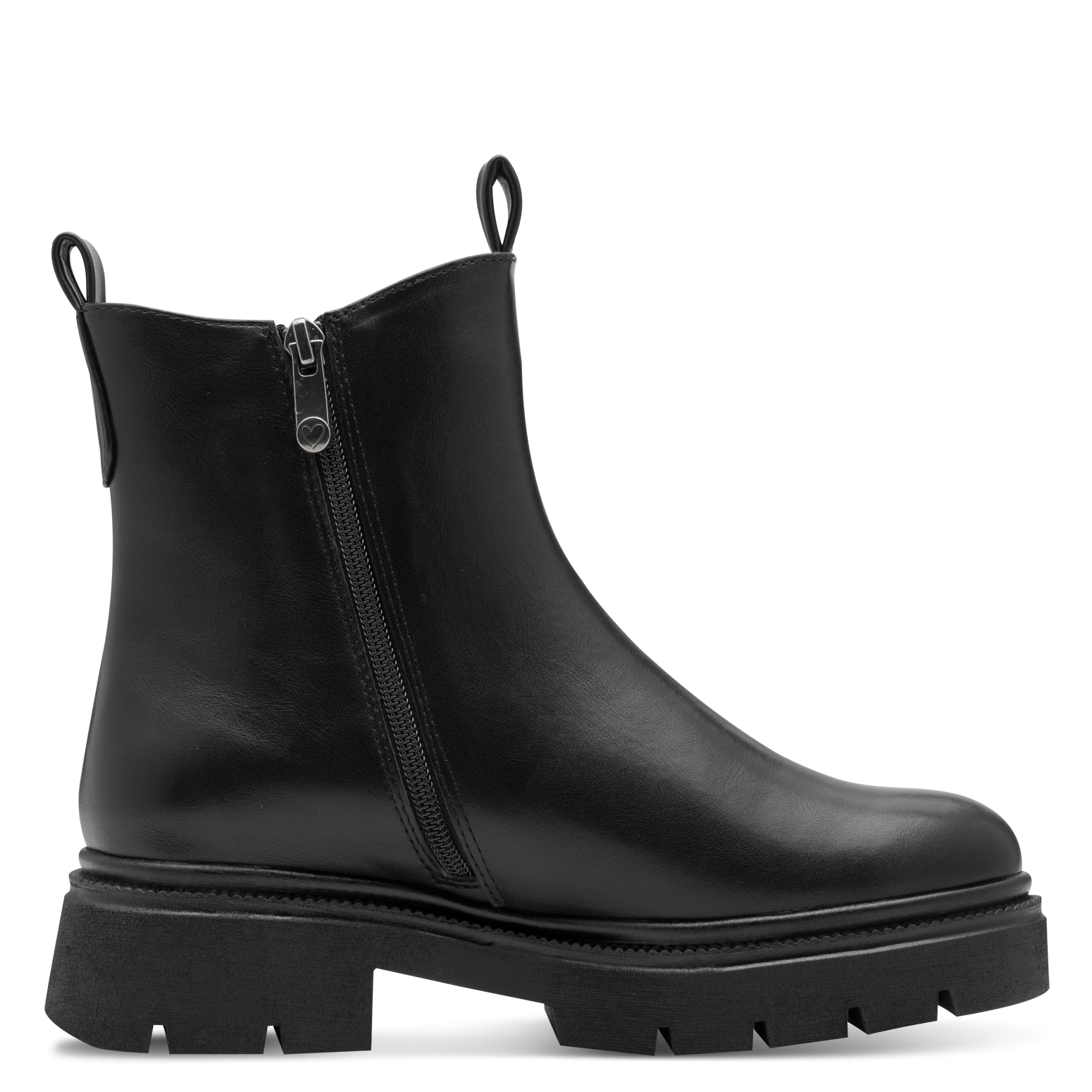 MARCO TOZZI Chelseaboots, Blockabsatz, Stiefelette, Herbstboots, Stretcheinsatz außen