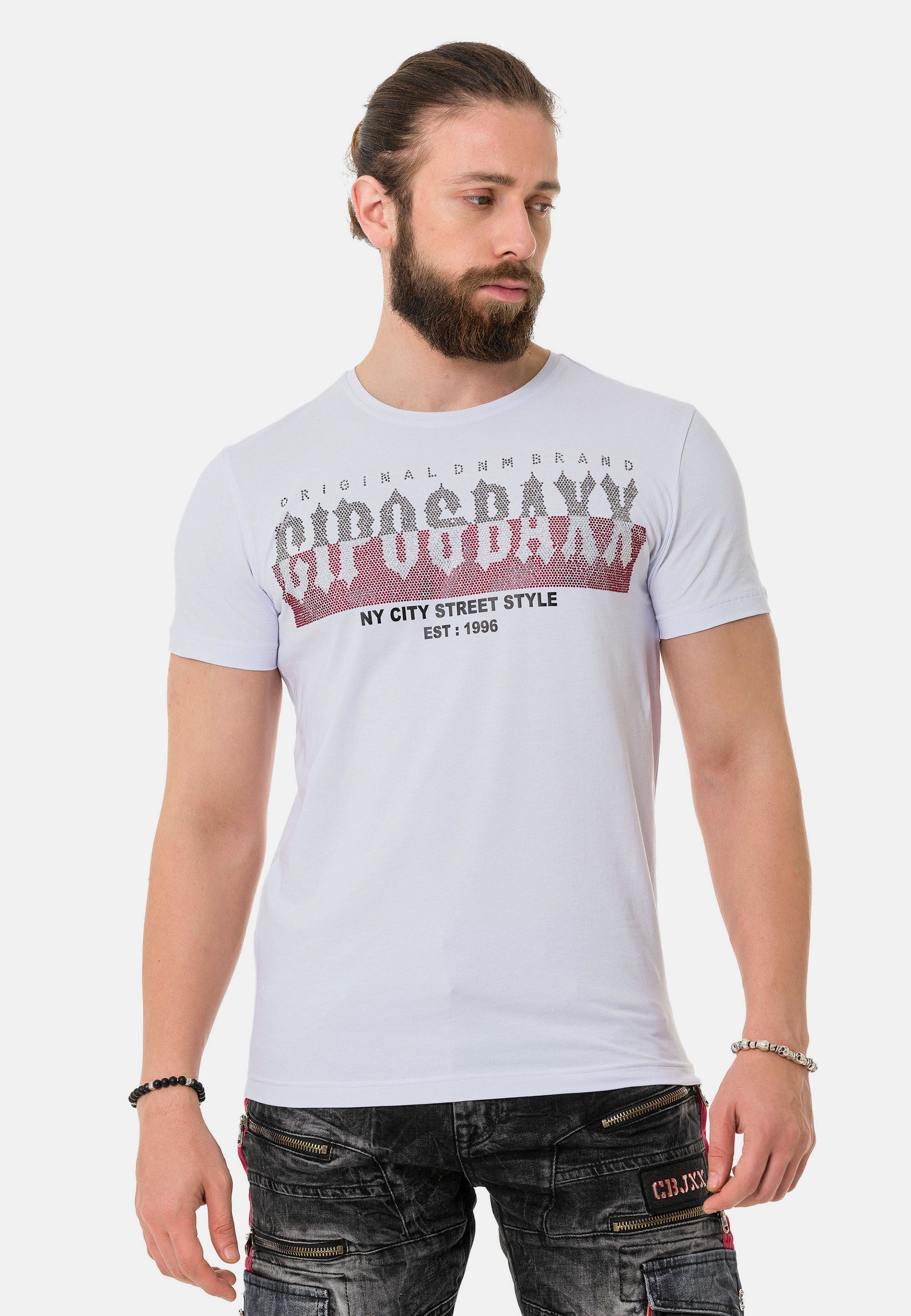 Cipo & Baxx T-Shirt »T-Shirt« mit markantem Print