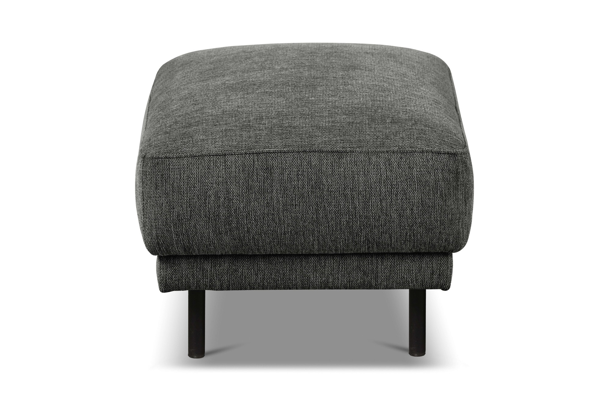 Home affaire Polsterhocker »Sveeva, 73x57 cm, schwarze Metallfüße« langlebiger Webstoff, viele Farben zur Auswahl