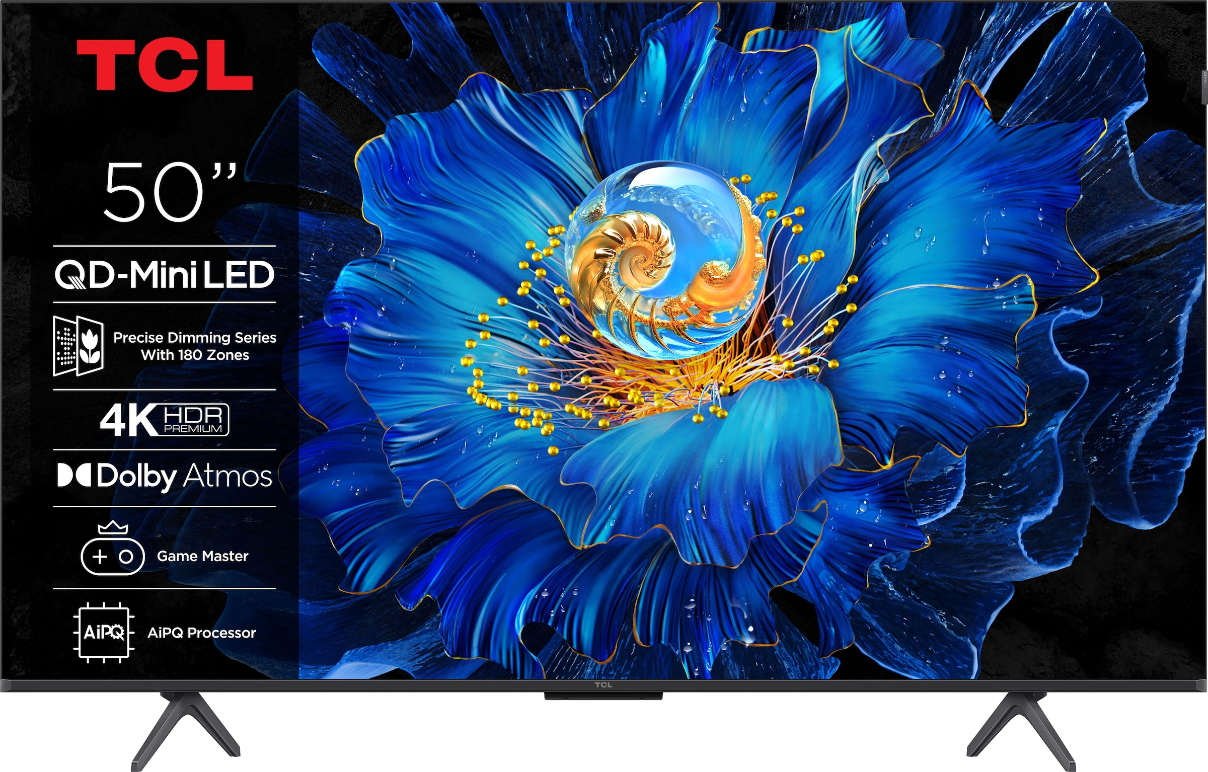 TCL QLED Mini LED-Fernseher »50C61KSX2«, 4K Ultra HD, Google TV-Smart-TV, 4K HDR, AiPQ, Game Master, Smart TV, Apple TV, Multi-HDR, Dolby Vision