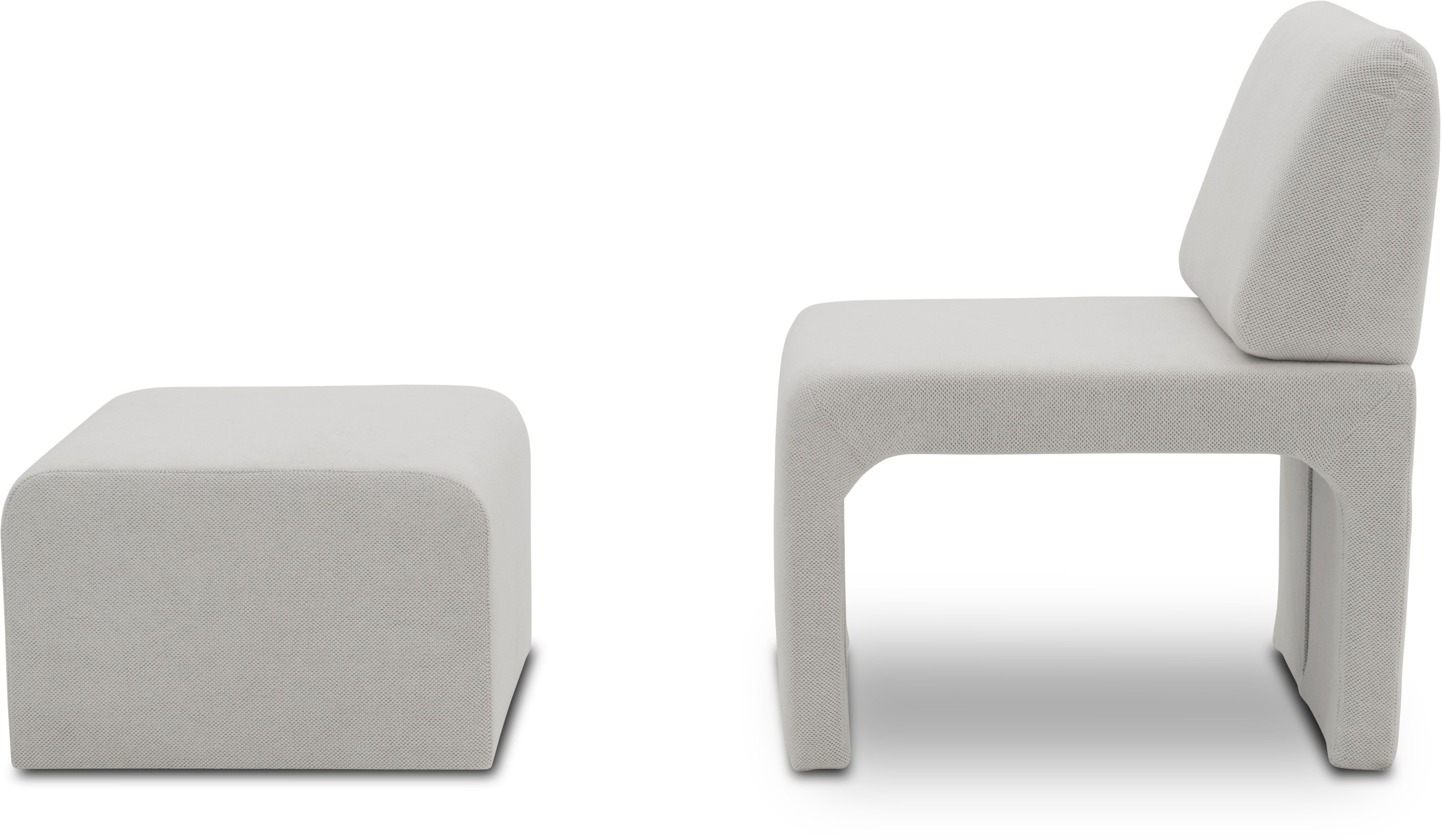 DOMO collection Sessel »mit Hocker 700017 ideal für kleine Räume, platzsparend, bequem«, Hocker unter dem Sessel verstaubar, lieferbar in nur 2 Wochen