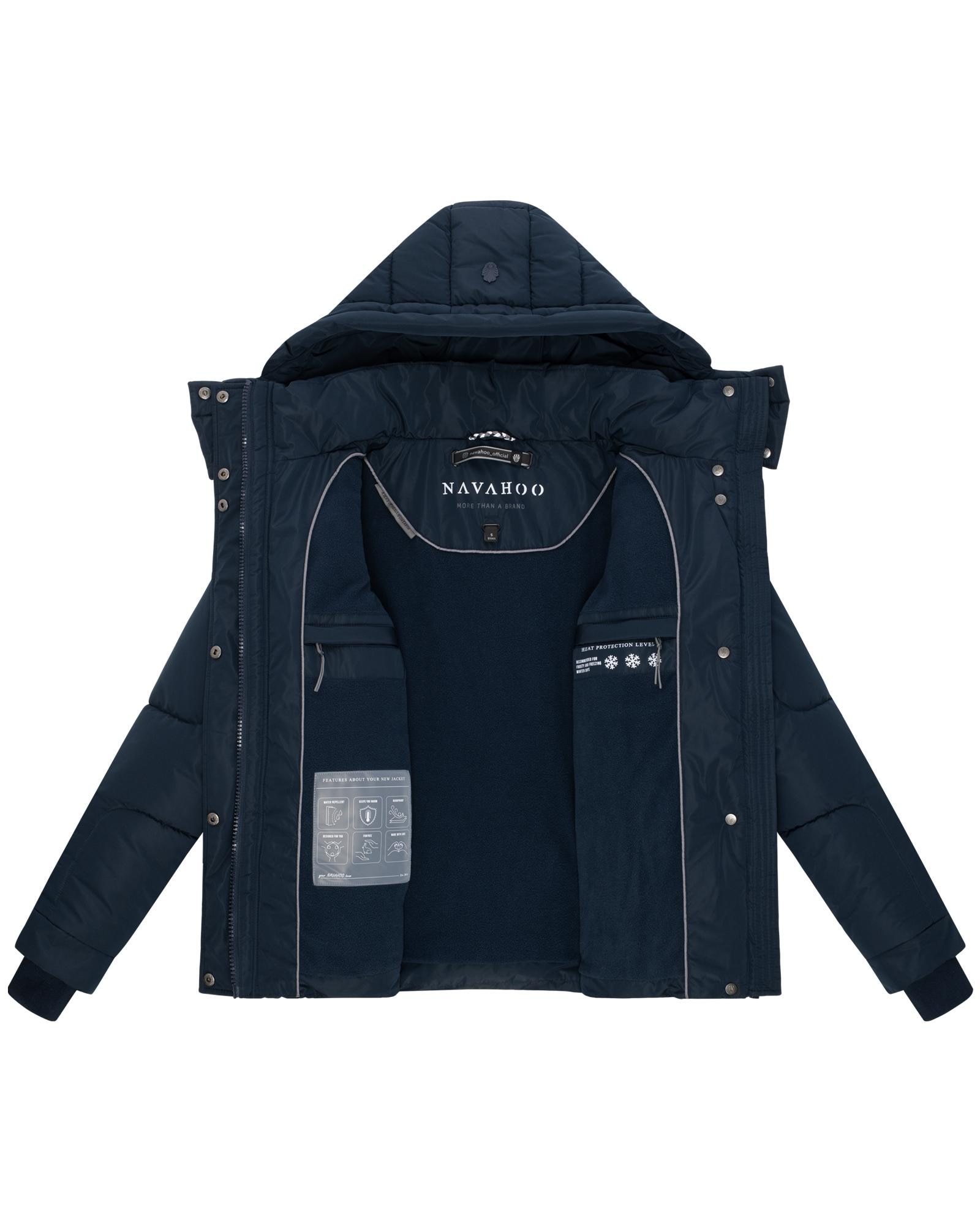 Navahoo Steppjacke »Zauberlicht 14«, mit Kapuze, Winterjacke mit abnehmbarer Kapuze und Fleece-Futter