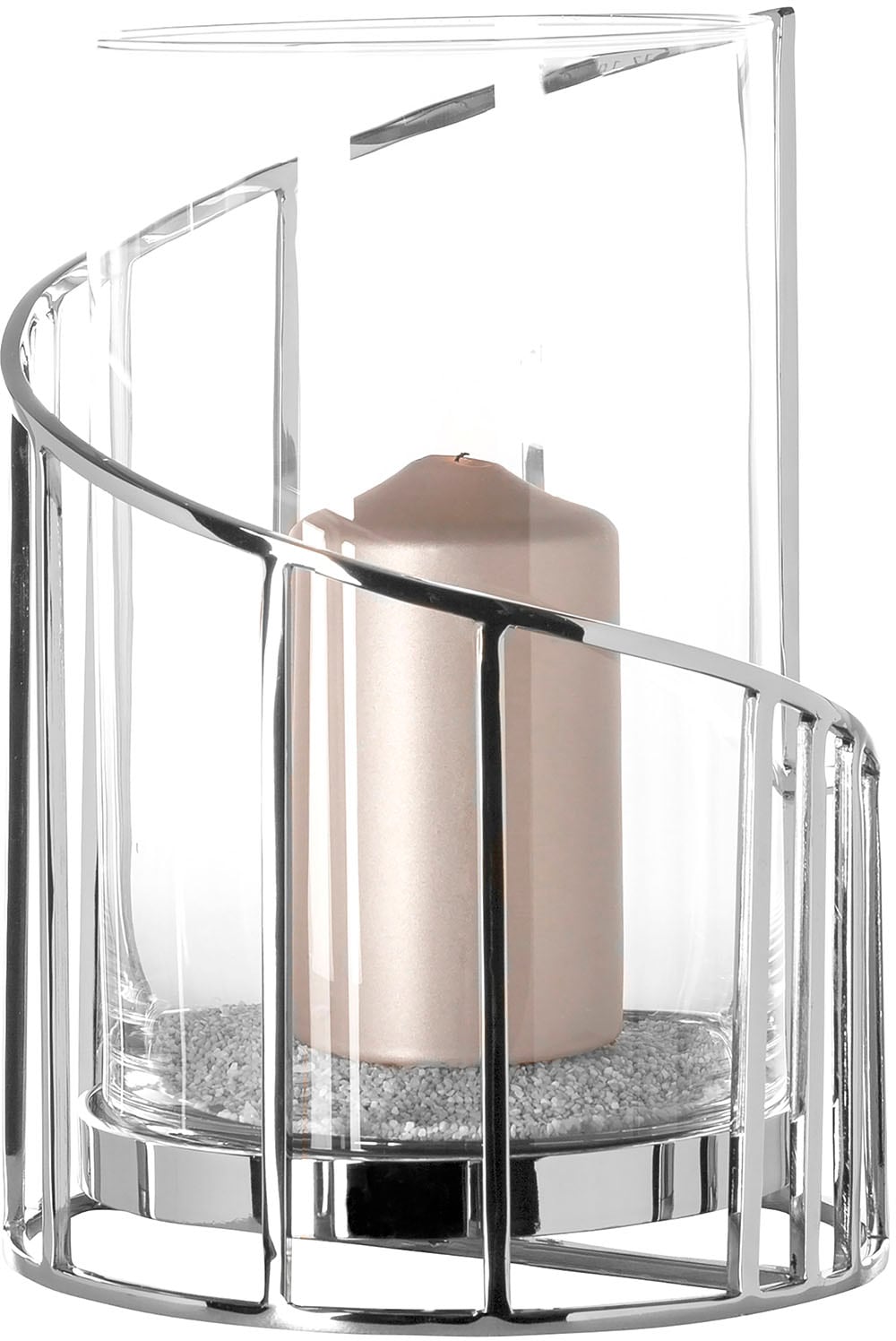 Fink Windlicht »CELINE«, (1 St.), 29,50 Glaseinsatz, Kerzenhalter | ca. kaufen aus cm Edelstahl Höhe BAUR mit