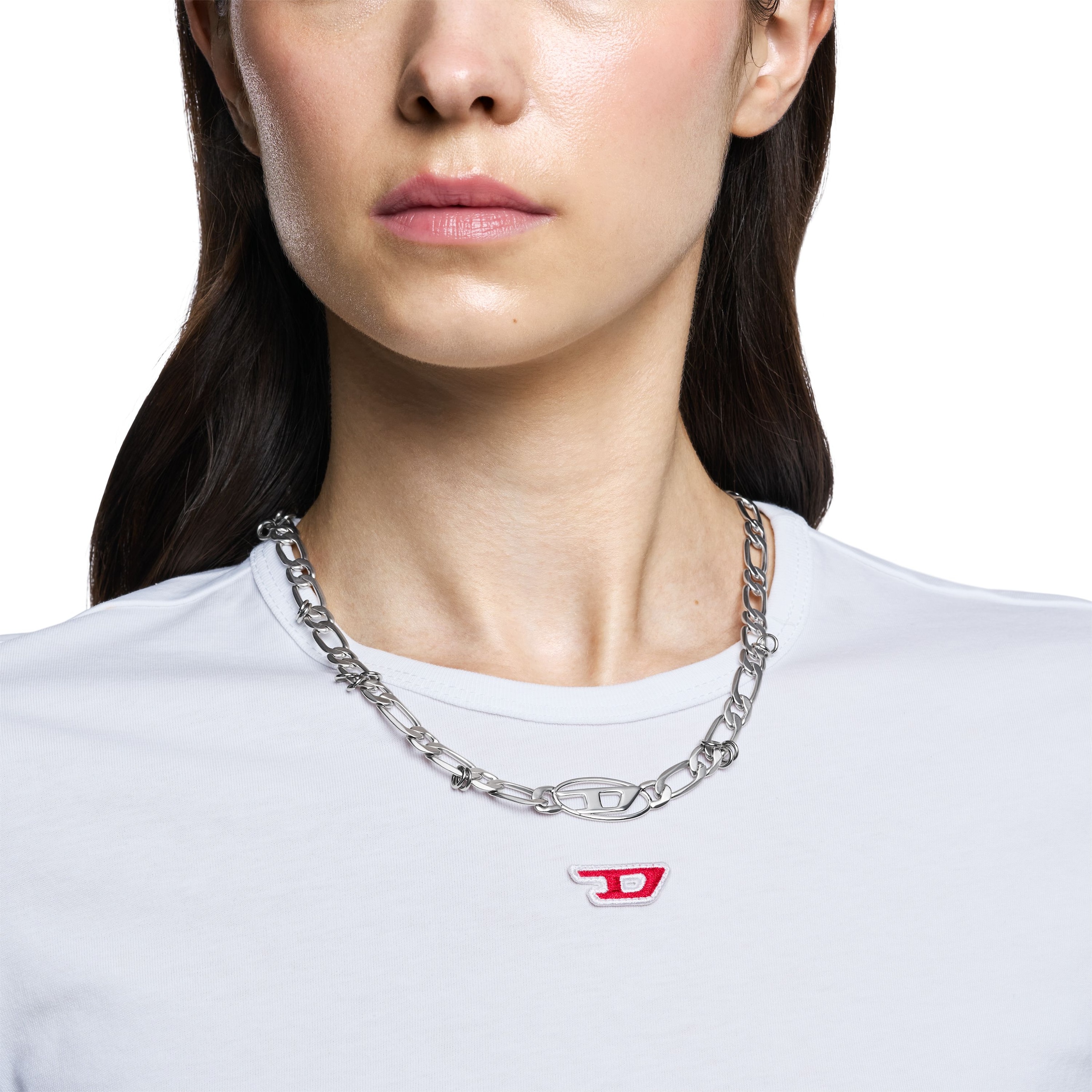 Diesel Kette ohne Anhänger »Schmuck Geschenk Metall OVAL D LOGO, DX1600040«