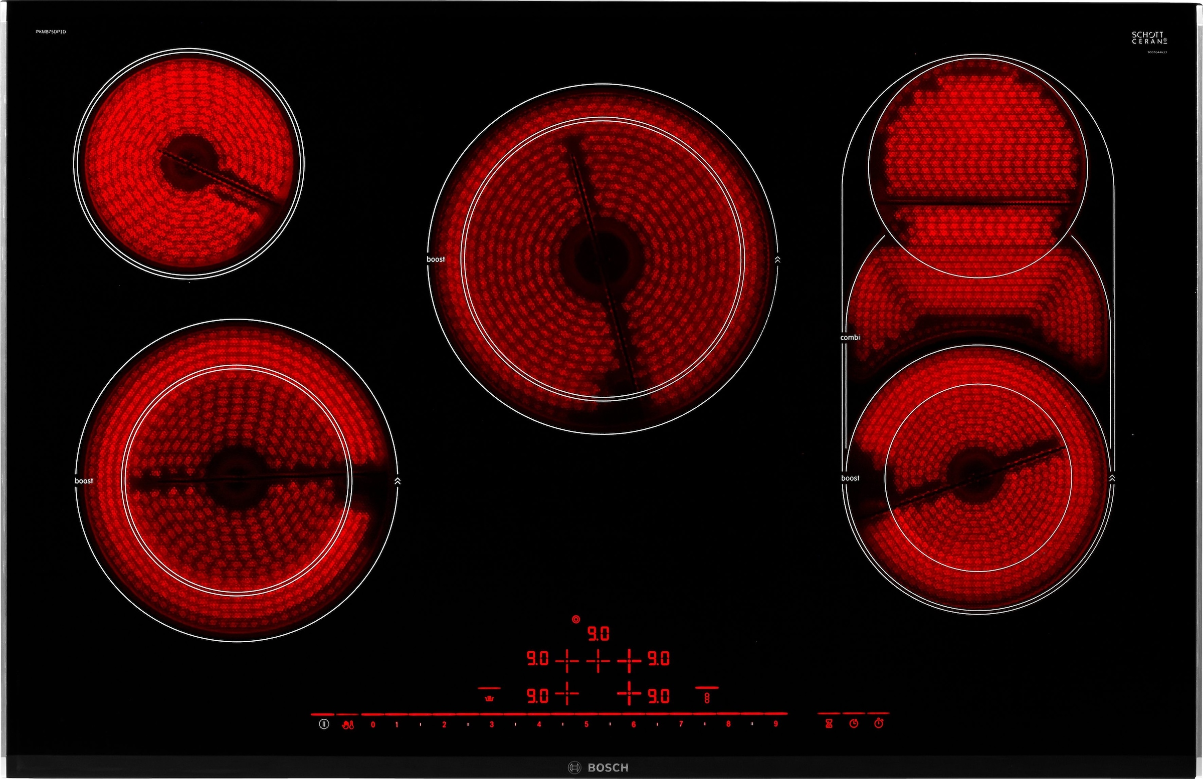 BOSCH Elektro-Kochfeld von SCHOTT CERAN, PKM875DP1D, mit Powerboost-Funktion