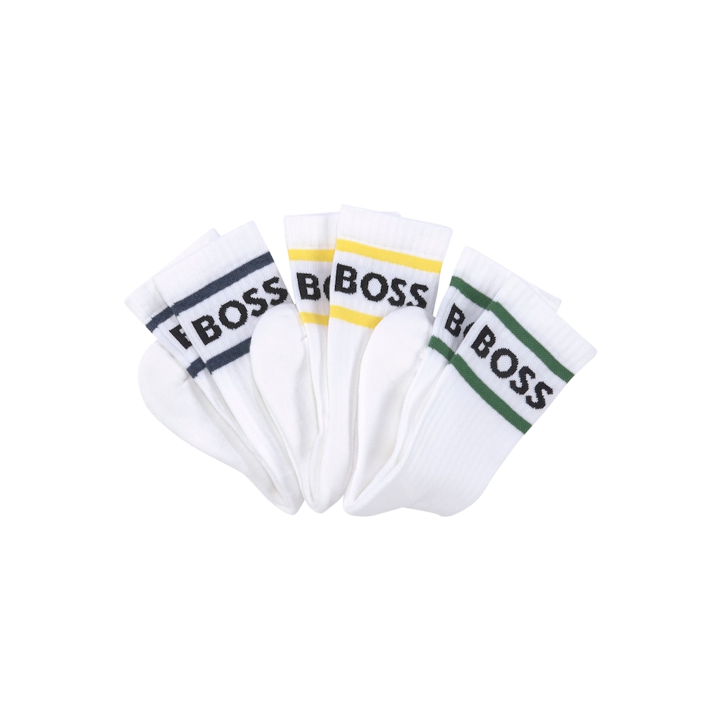 BOSS Socken »3P Rib Stripe CC«, (Set, 3 Paar)