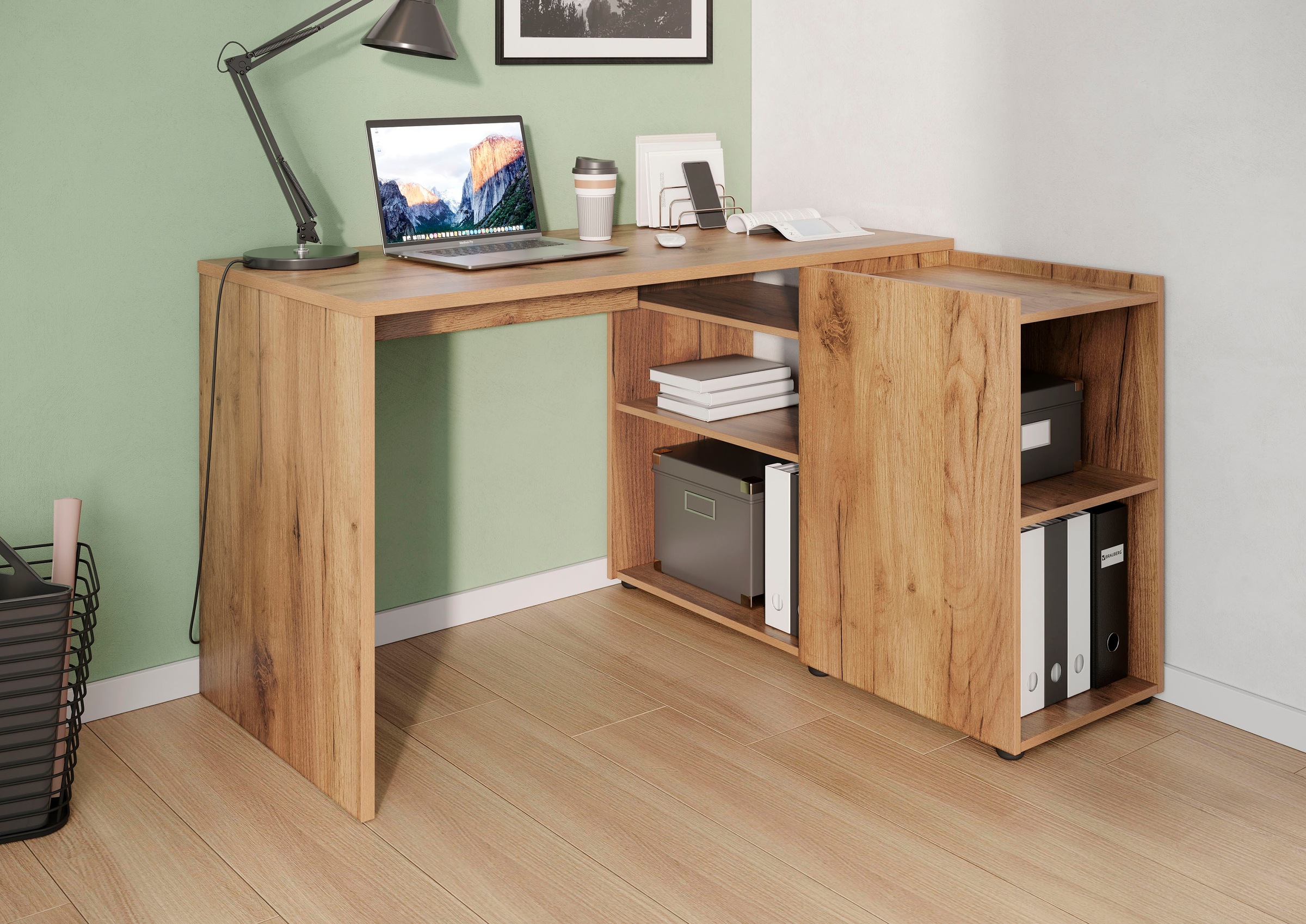 Germania Olvera Corner Desk Brown 3