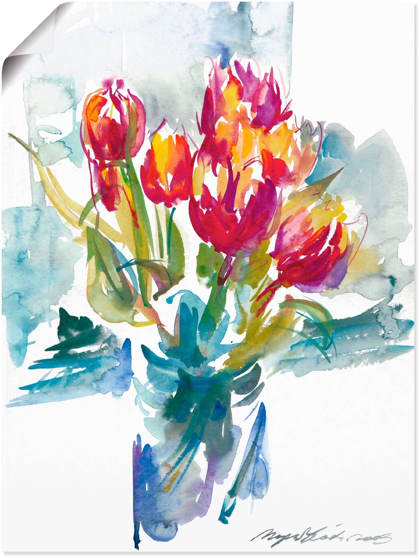 Artland Wandbild »Blumenstrauß I«, Blumen, (1 St.), als Leinwandbild, Poster in verschied. Größen