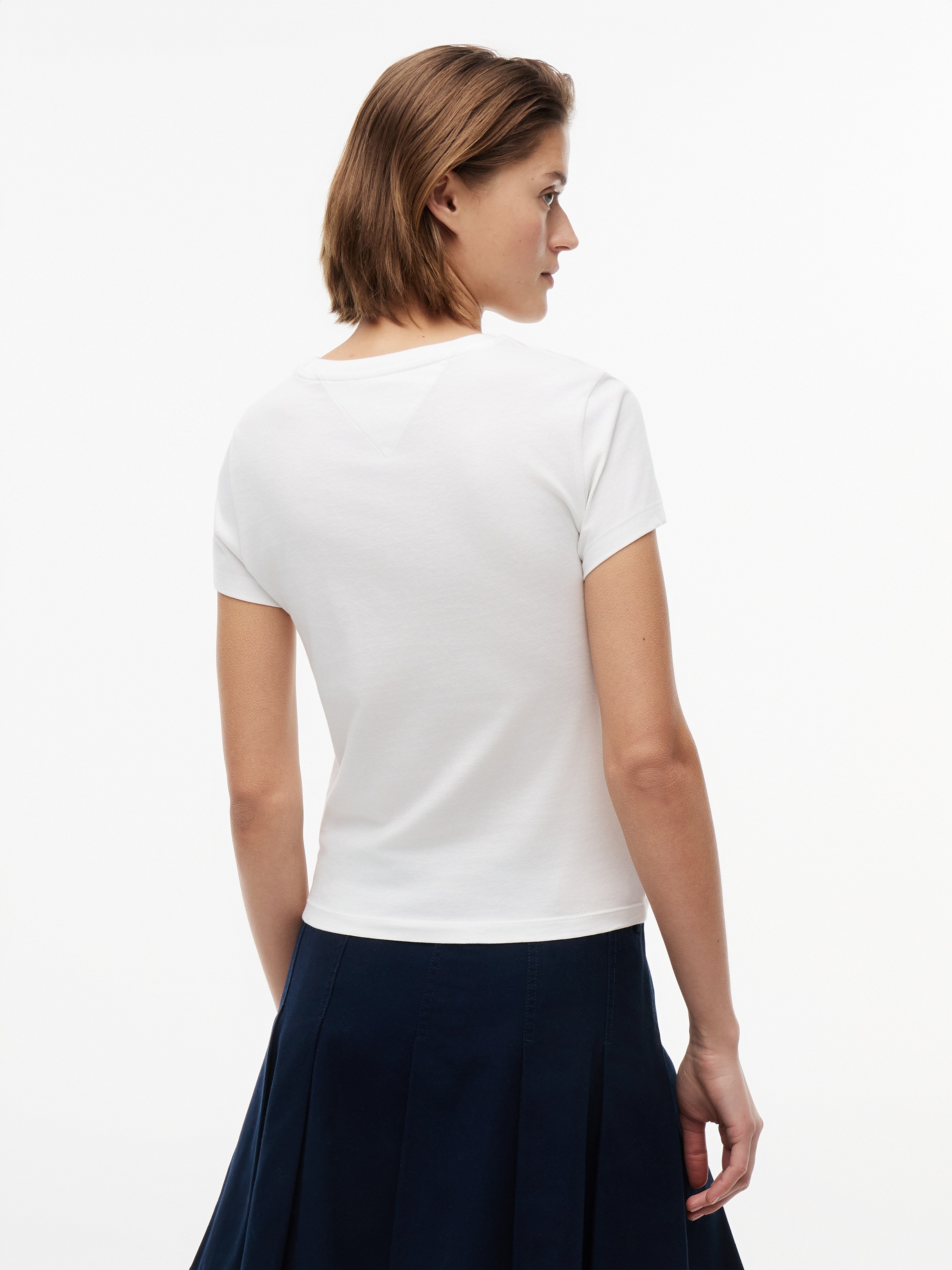 Tommy Jeans T-Shirt »TJW SLIM ESS LOGO 1 SS TEE EXT« Baumwolle, slim fit