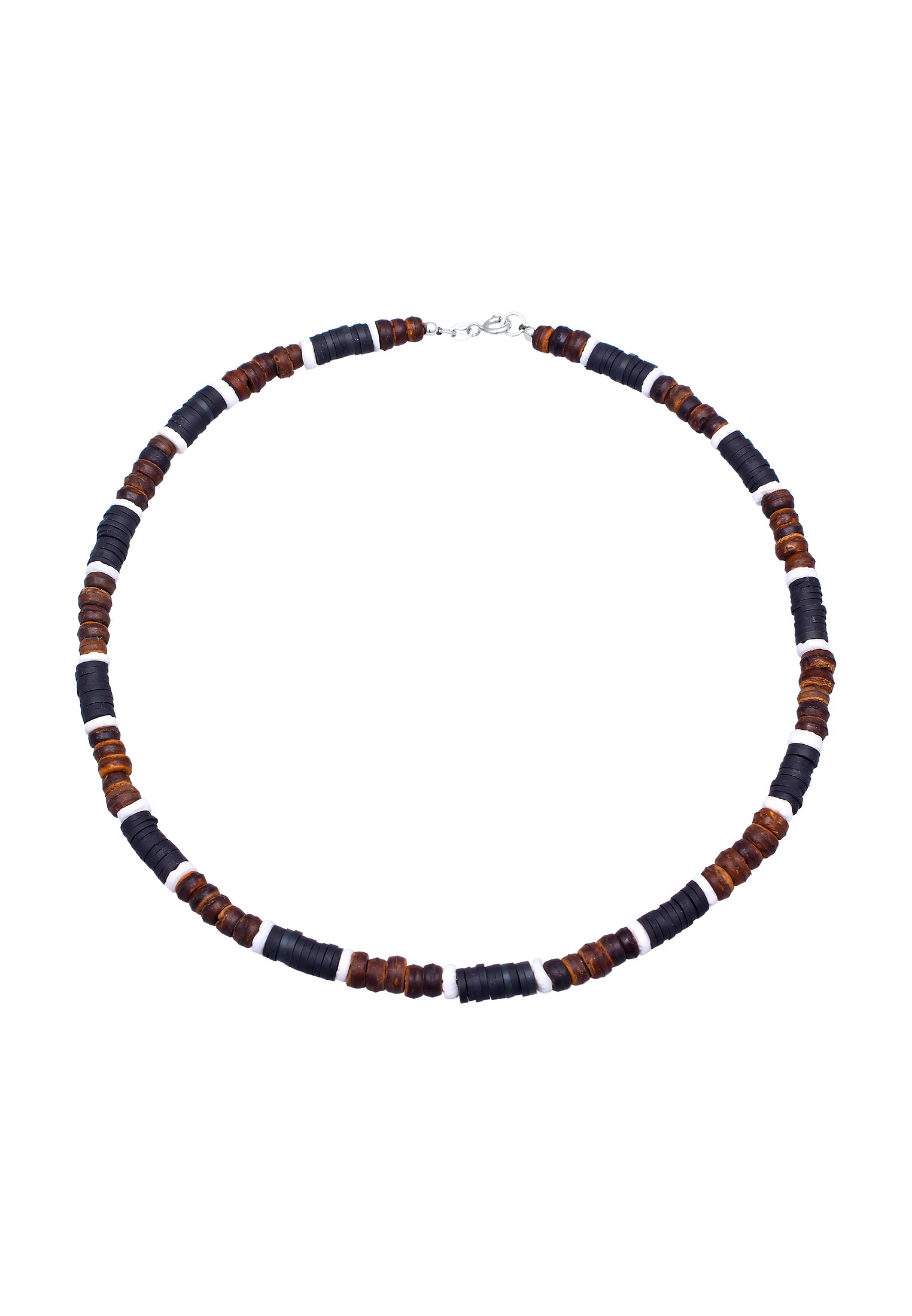 Kuzzoi Silberkette »Halskette Herren Heishi Beads Vintage Surfer 925 Silber«