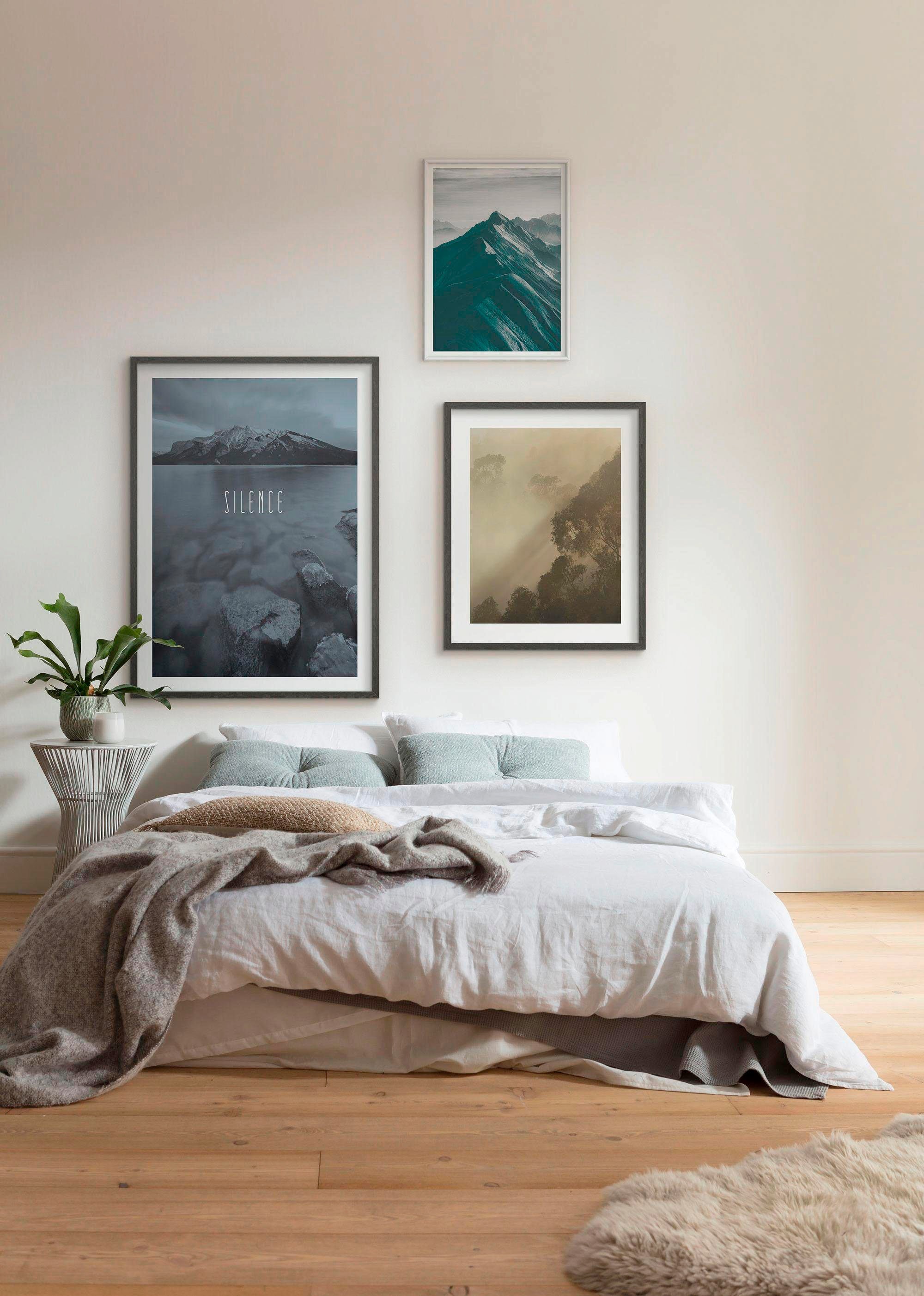 Wohnzimmer Komar (1 Schlafzimmer, BAUR Kinderzimmer, | »Word Lake Poster St.), Silence Natur, Steel«,