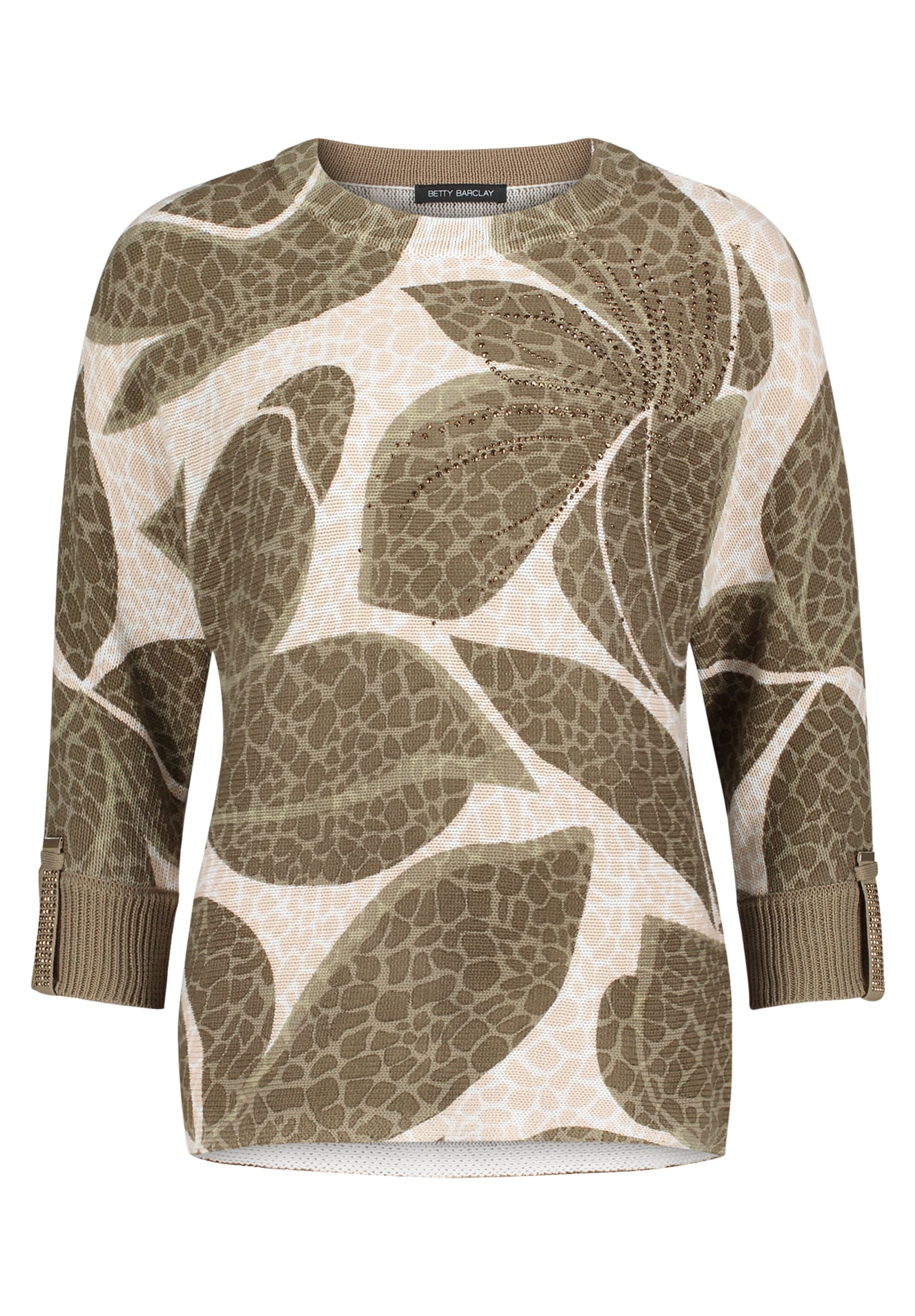 Betty Barclay Strickpullover »Betty Barclay Strickpullover mit Print«, (1 tlg.), Glitzersteine